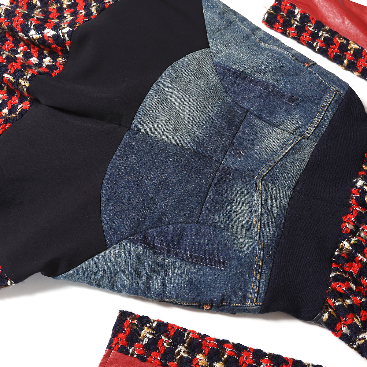 Junya Watanabe FW13 Patchwork Perfecto Leather Dress