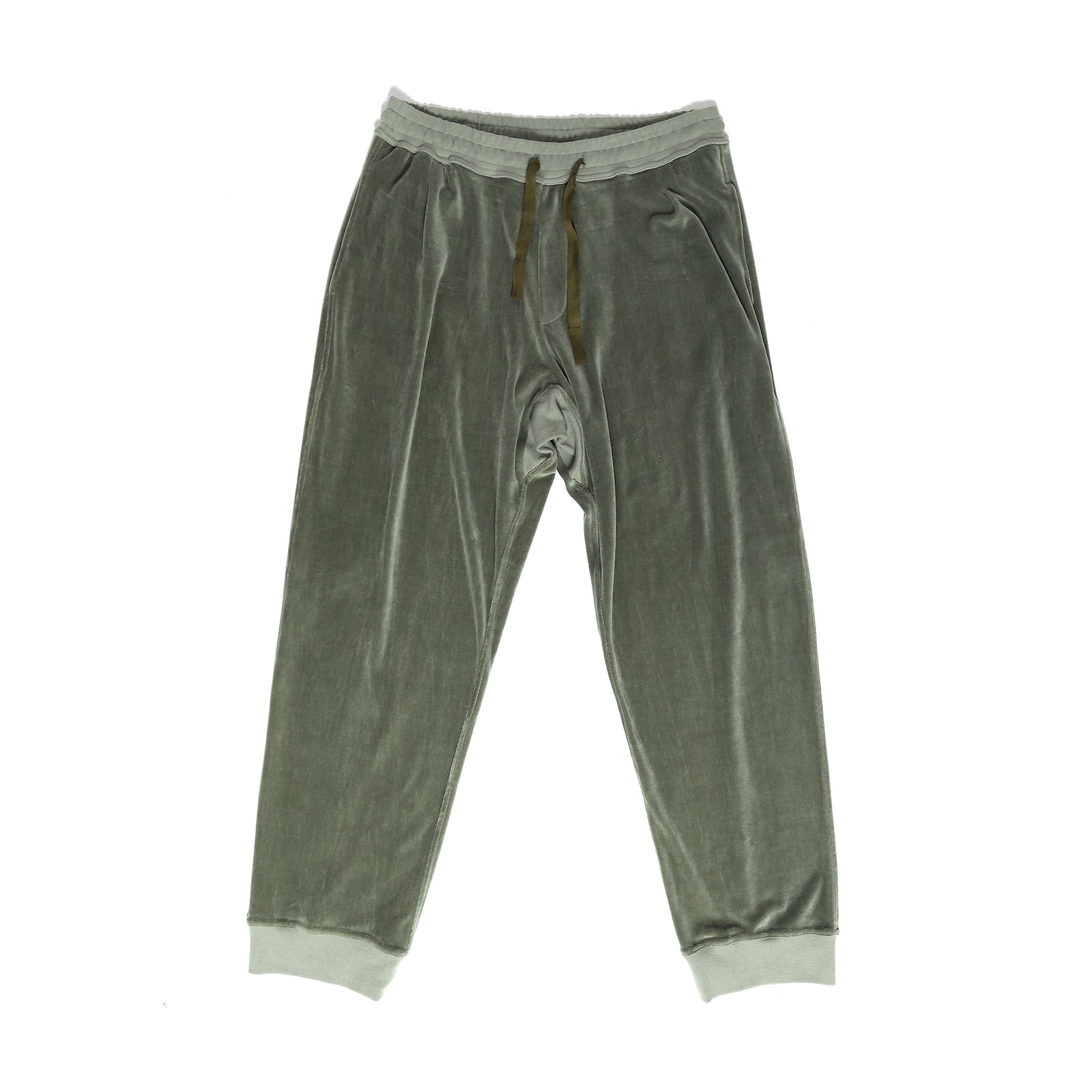 Haider Ackermann Green Velour Sweatpants