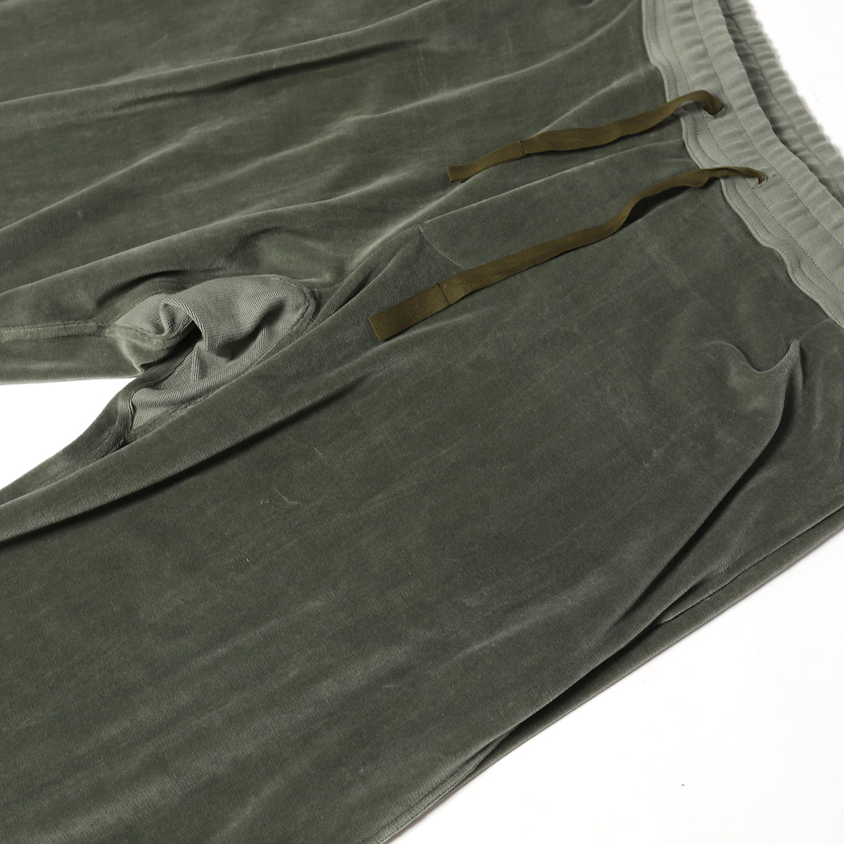 Haider Ackermann Green Velour Sweatpants