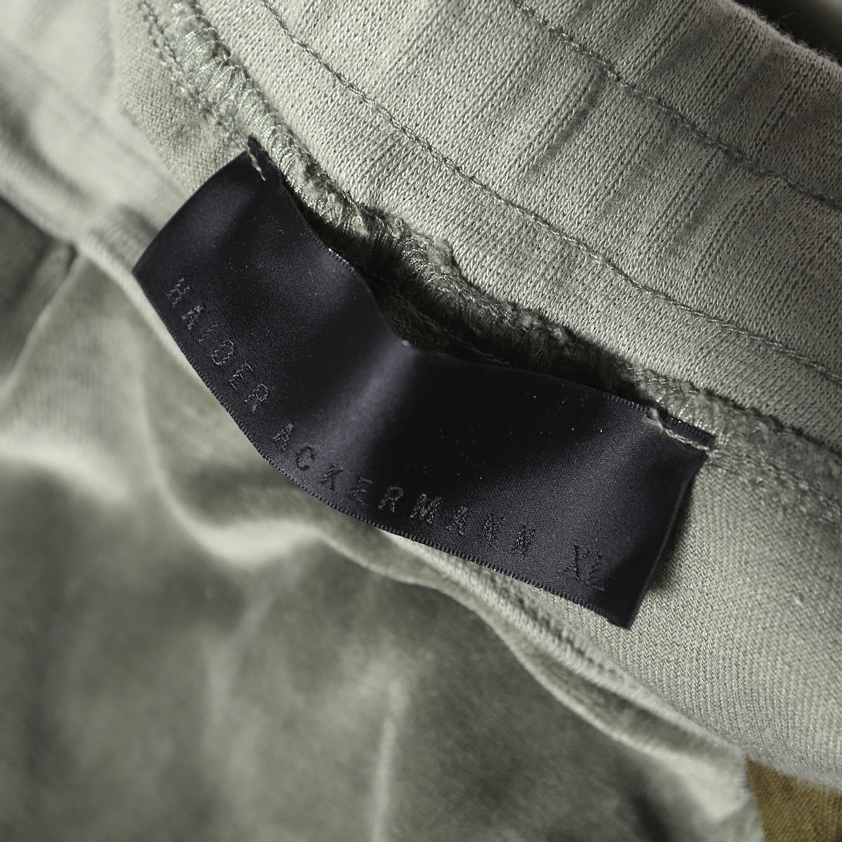 Haider Ackermann Green Velour Sweatpants