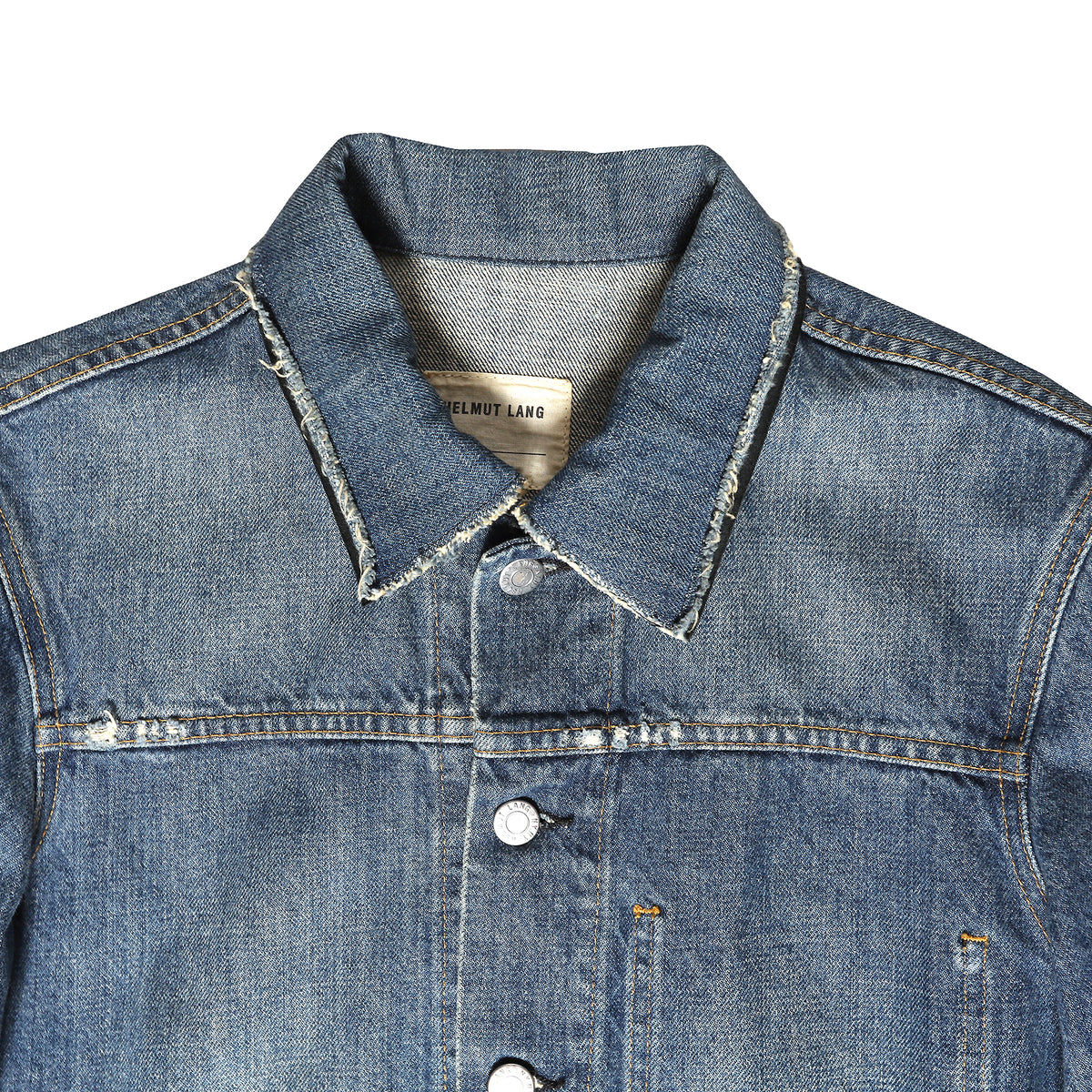 Helmut Lang SS03 Leather Sleeve Denim Jacket