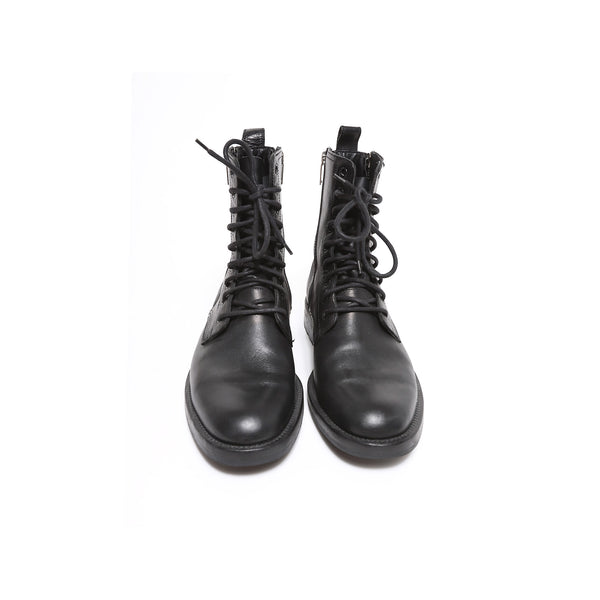 SAINT LAURENT PARIS ブーツ SAINT LAURENT Francoise glossed-leather knee boots | NET-A-PORTER