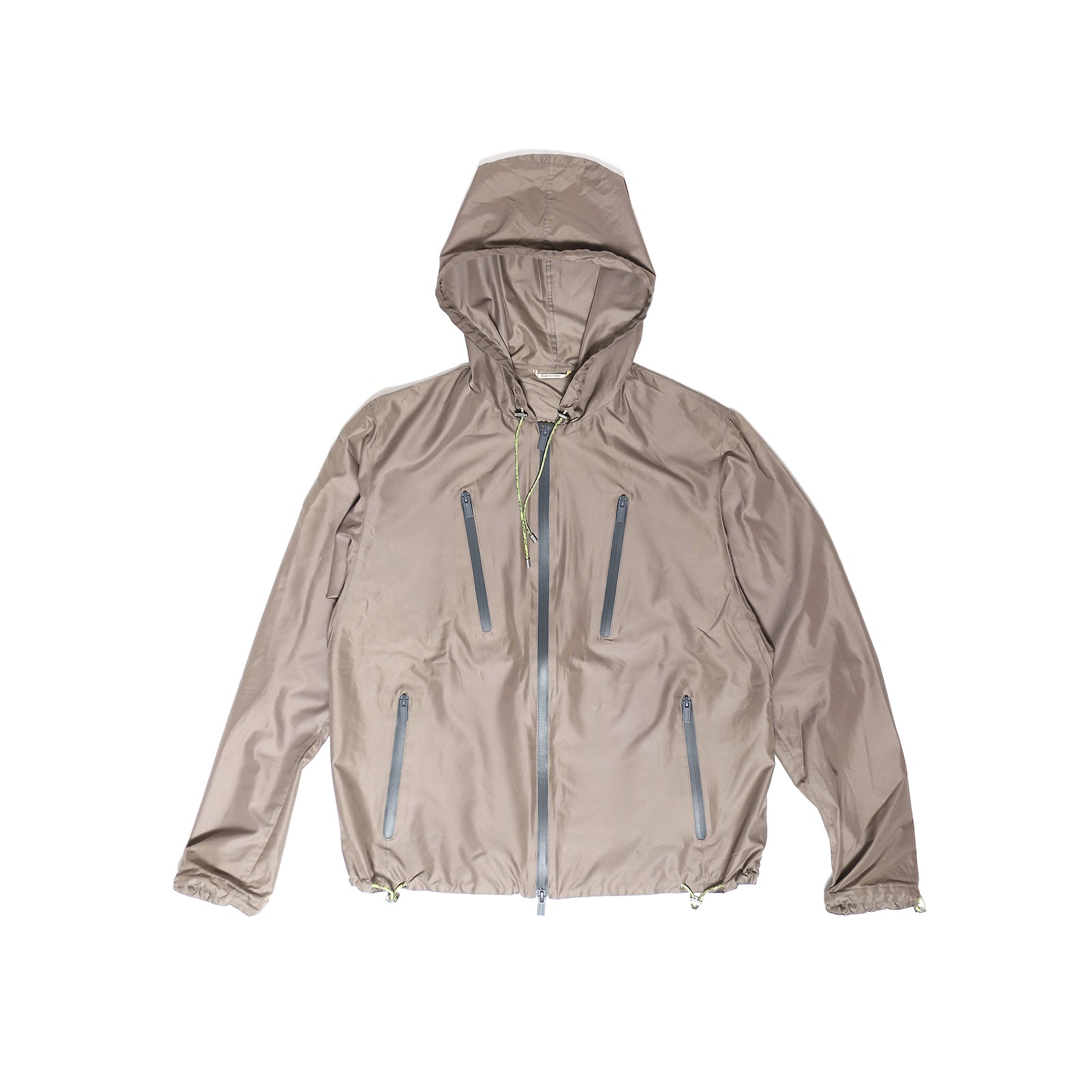 Hermès SS21 Brown Silk and Snakeskin Windbreaker