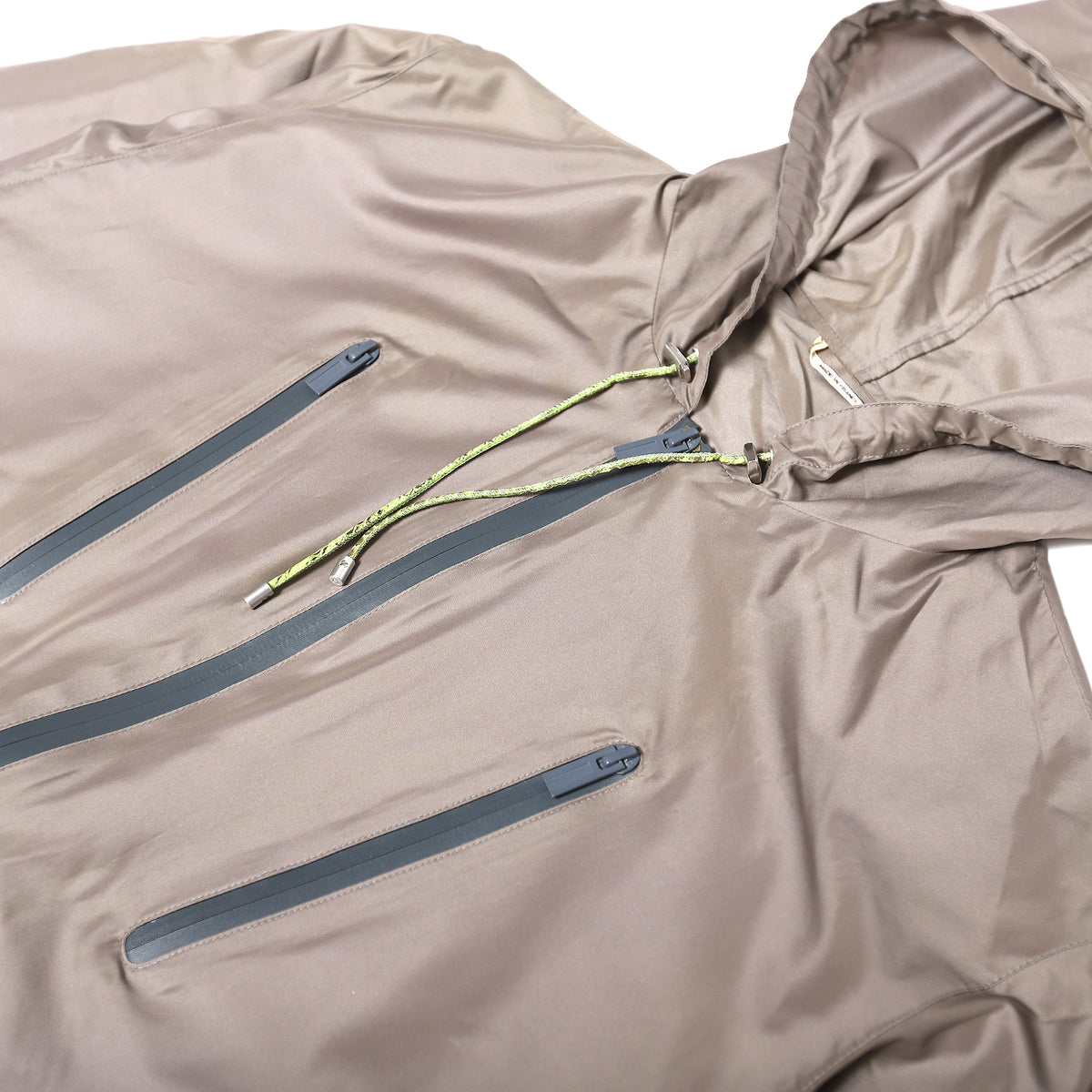 Hermès SS21 Brown Silk and Snakeskin Windbreaker