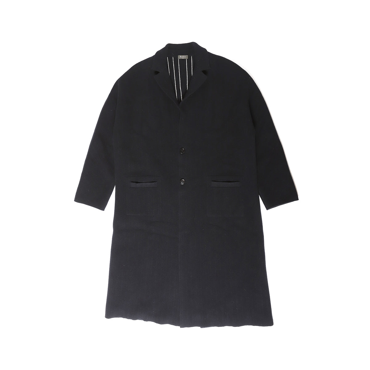 Berluti by Haider Ackermann FW17 Black Cashmere-Wool-Mix Coat