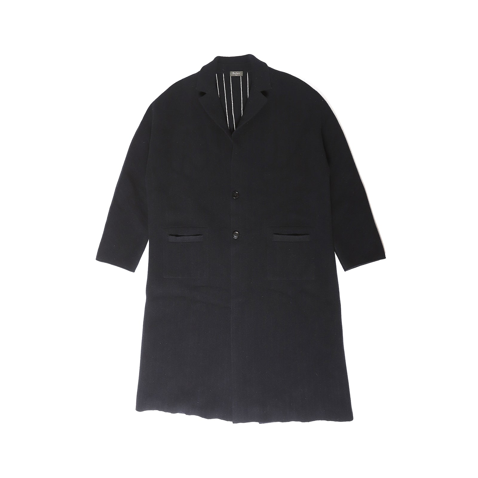 Berluti by Haider Ackermann FW17 Black Cashmere-Wool-Mix Coat