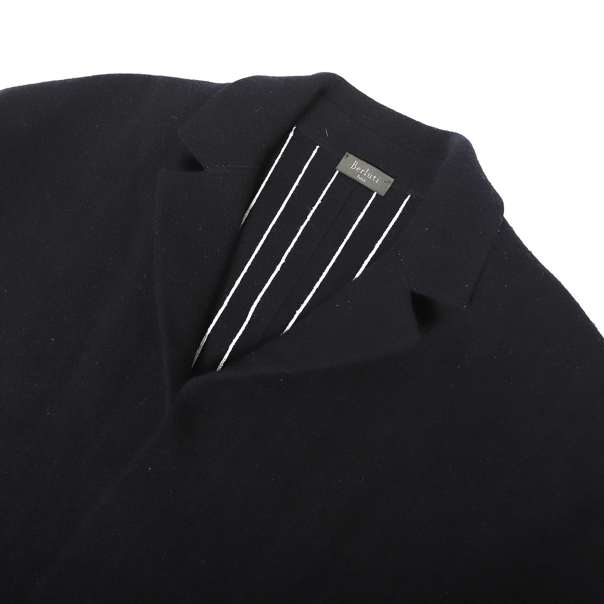Berluti by Haider Ackermann FW17 Black Cashmere-Wool-Mix Coat
