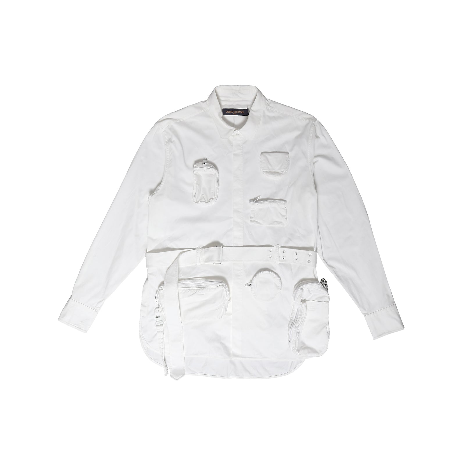 Louis Vuitton SS19 Plain Rainbow White Cargo Shirt