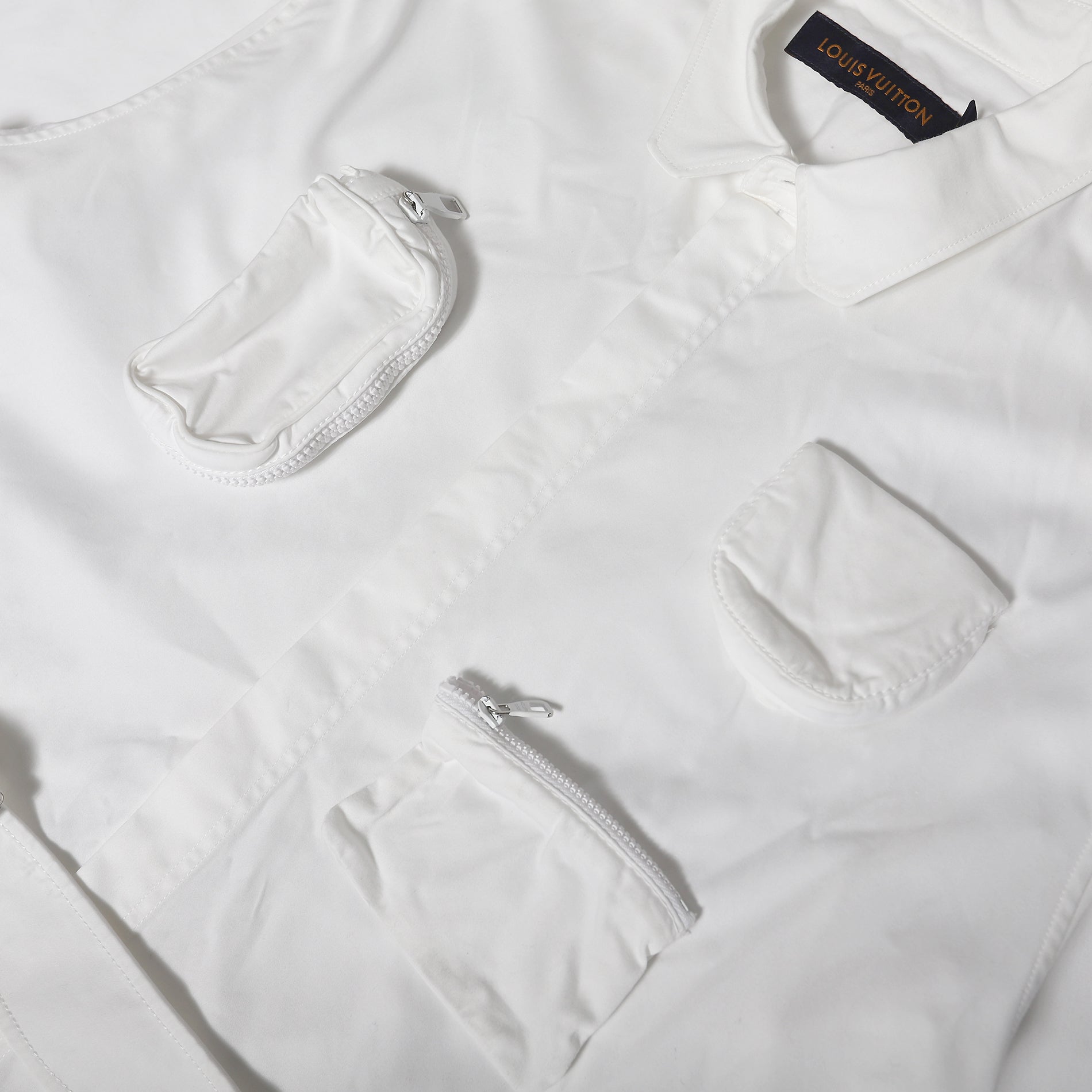 Louis Vuitton SS19 Plain Rainbow White Cargo Shirt