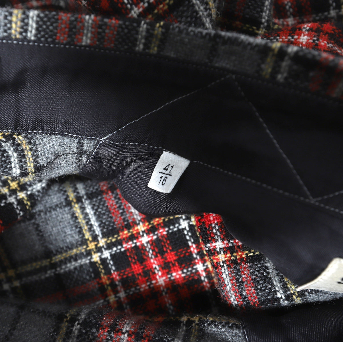 Saint Laurent Paris FW13 Gray and Red Oversized Flannel