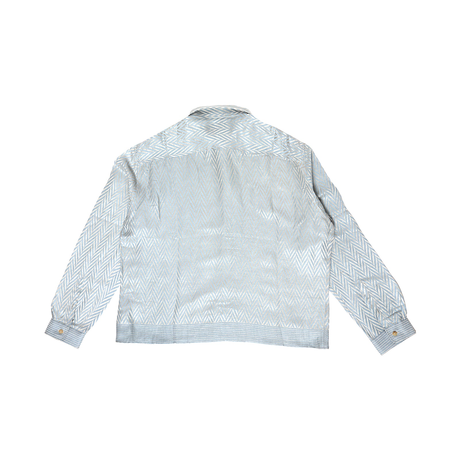 Haider Ackermann SS15 Light Blue Chevron Shirt