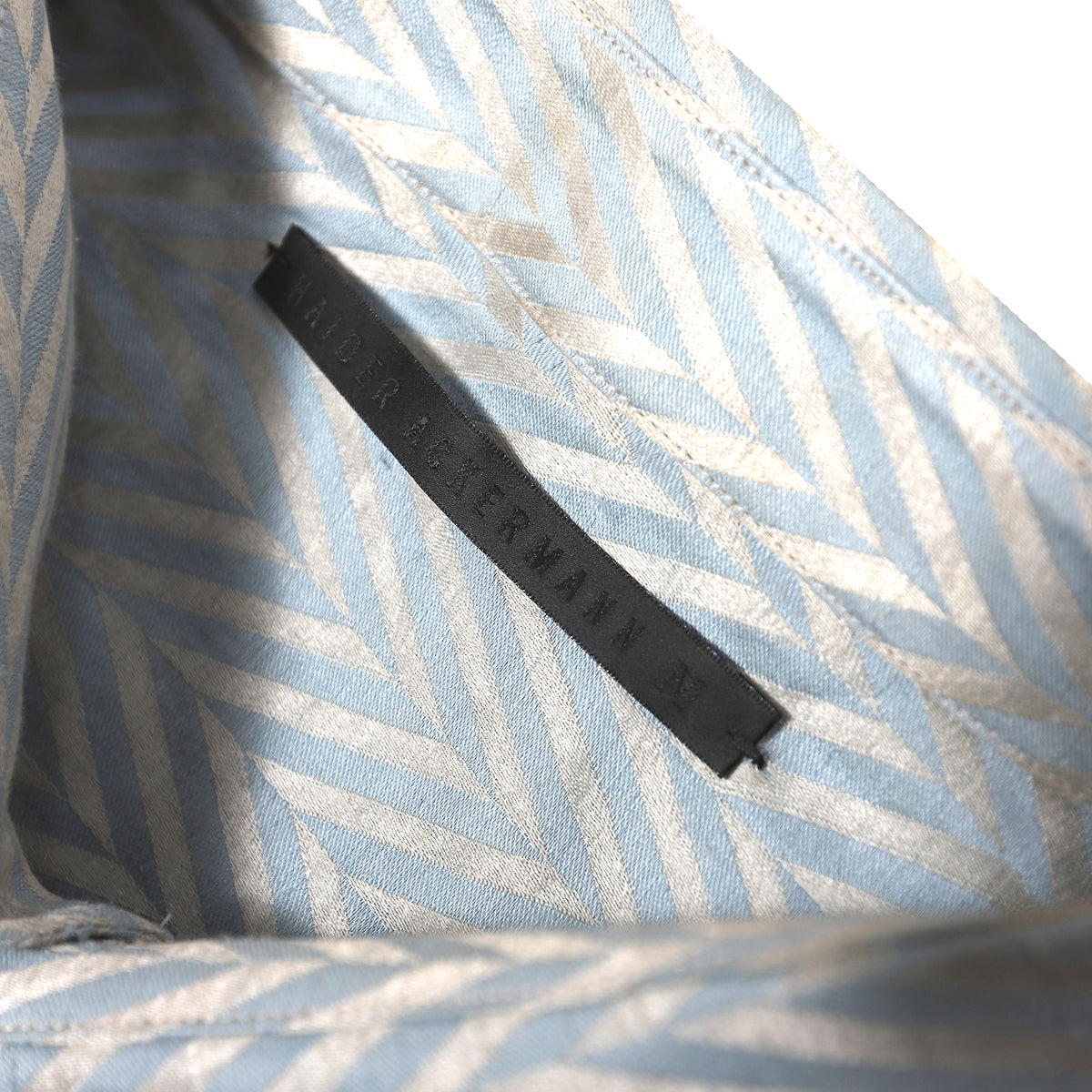 Haider Ackermann SS15 Light Blue Chevron Shirt