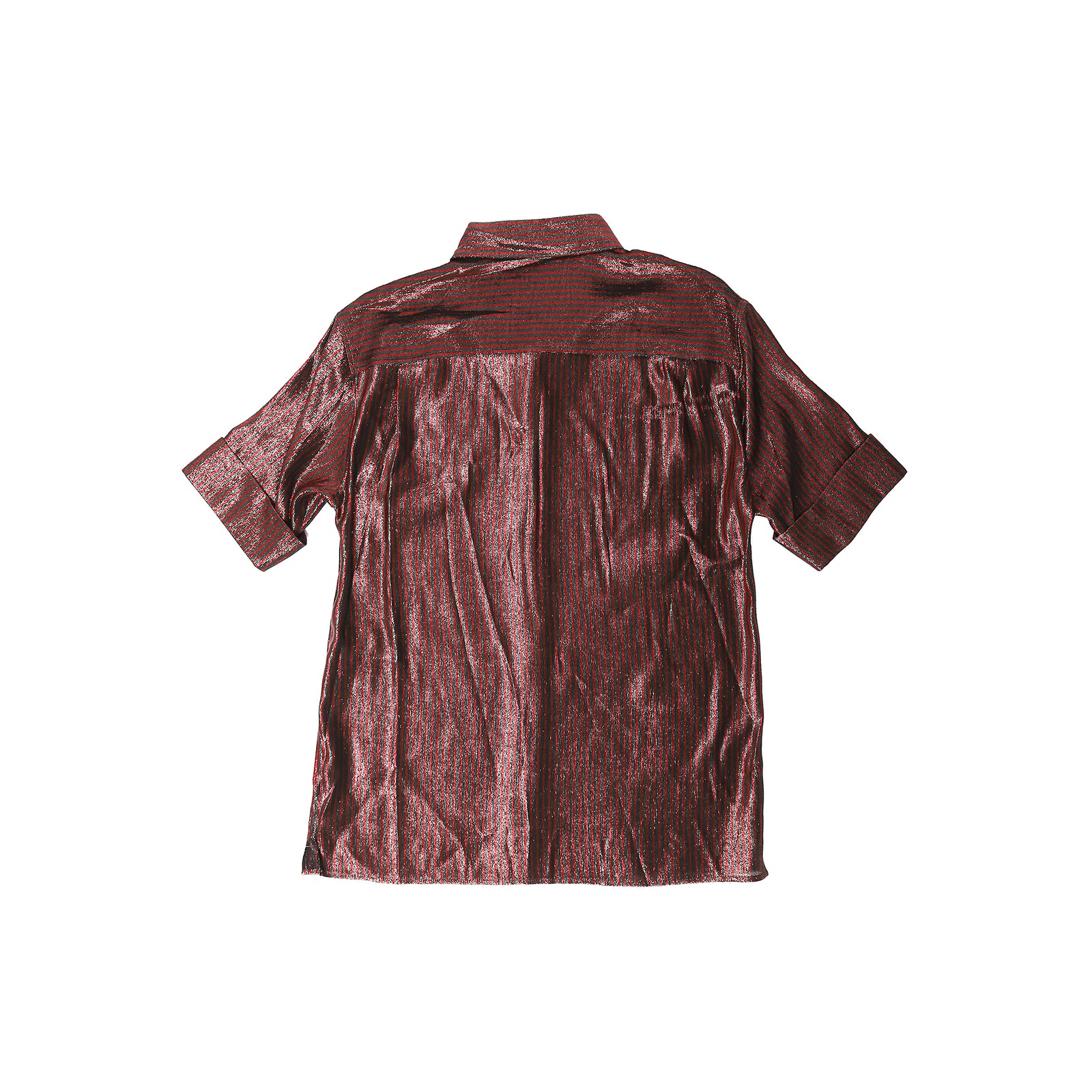 Haider Ackermann Short Sleeve Shirt Red Glitter