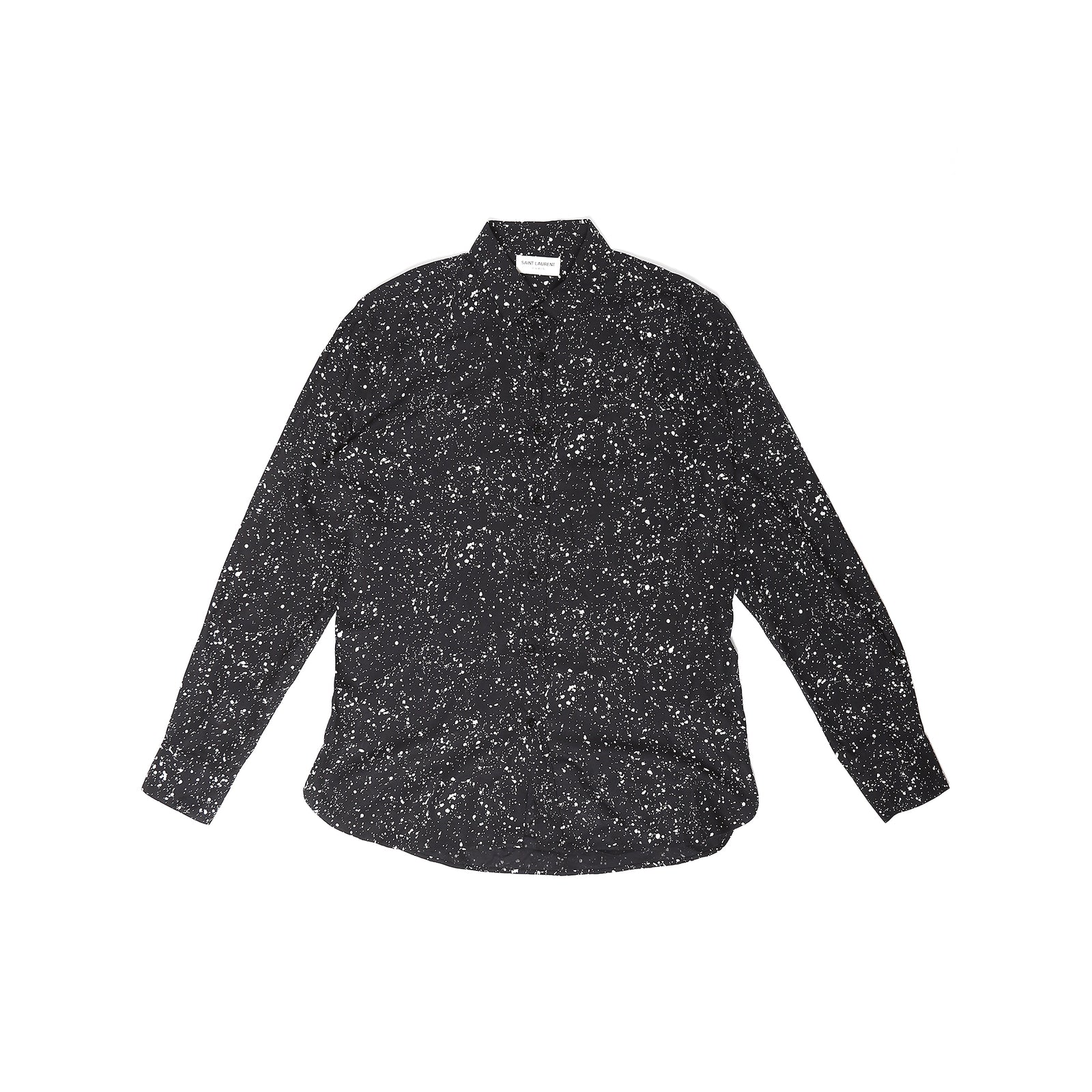 Saint Laurent FW15 Paint Splatter Look Viscose Shirt