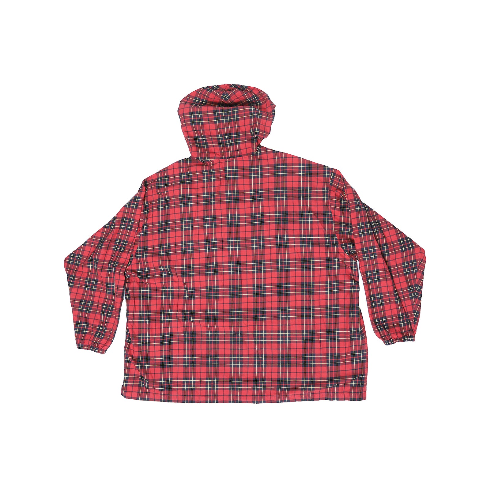 Balenciaga 2018 Plaid Hooded Flannel Shirt