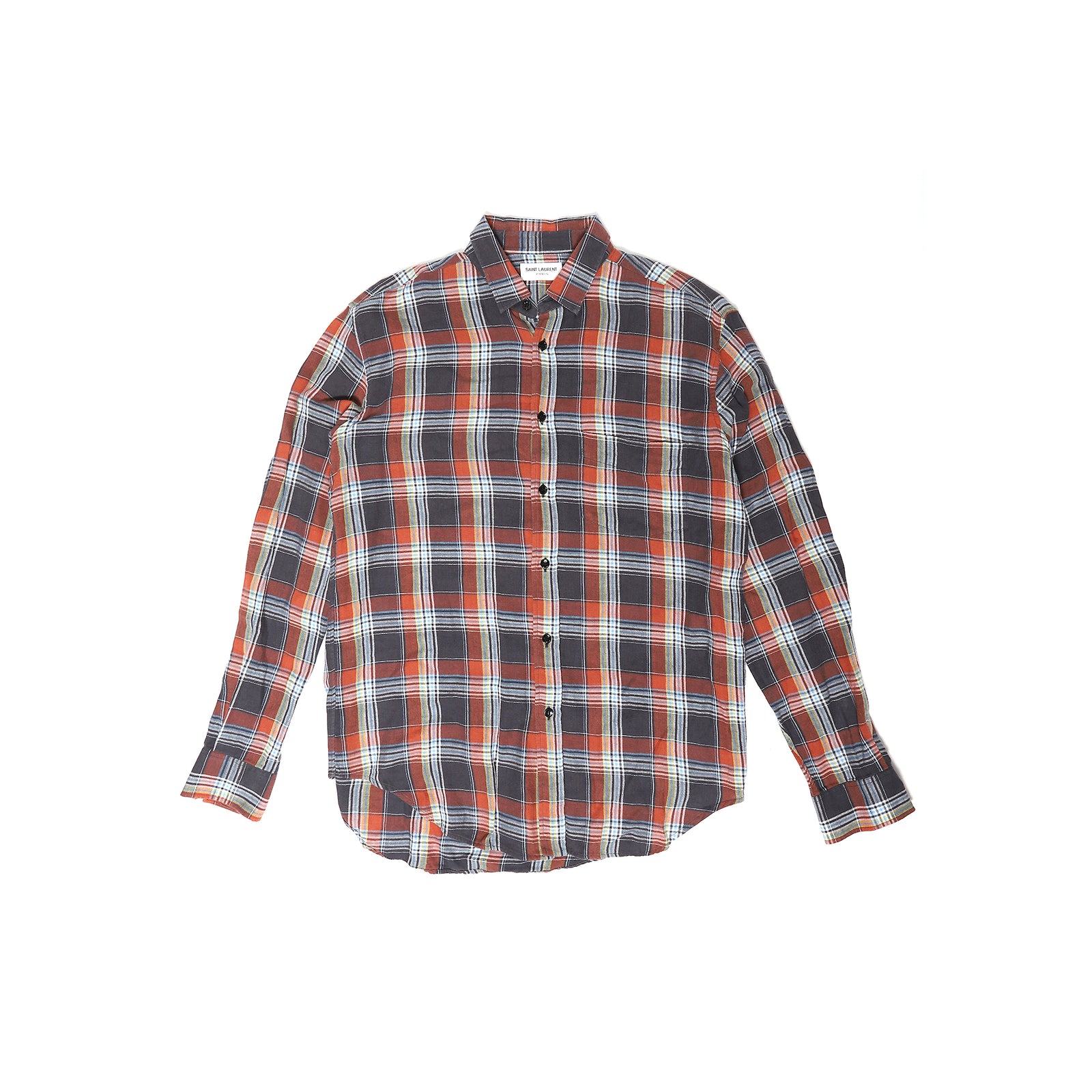 Saint Laurent SS16 Surf Sound Plaid Shirt