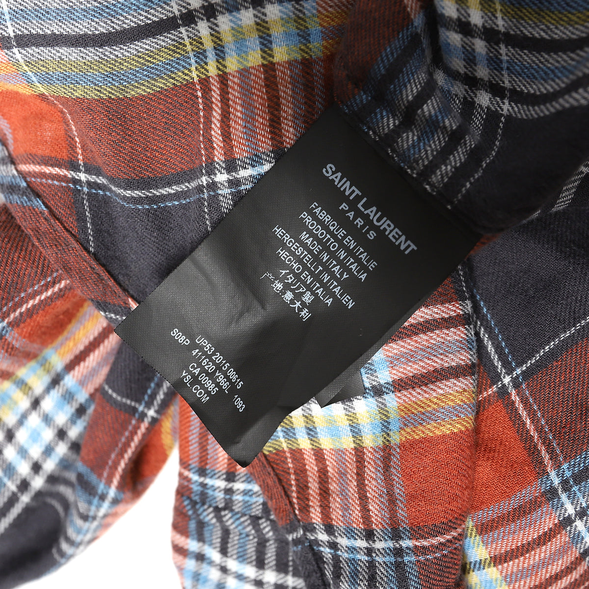 Saint Laurent SS16 Surf Sound Plaid Shirt