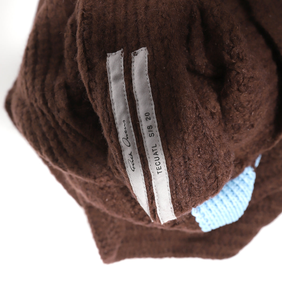 Rick Owens FW20 Brown Knit Hoodie