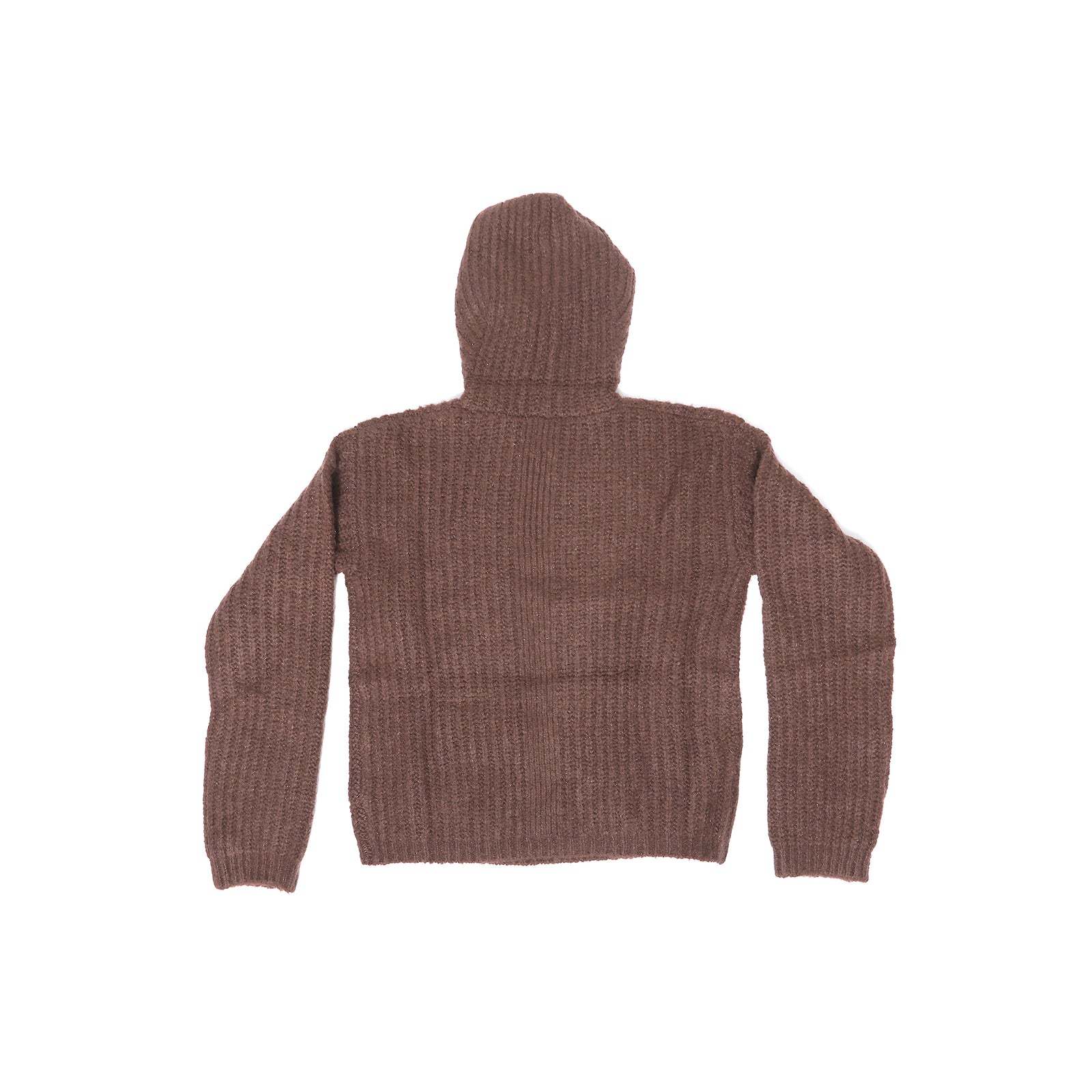 Rick Owens FW20 Brown Knit Hoodie