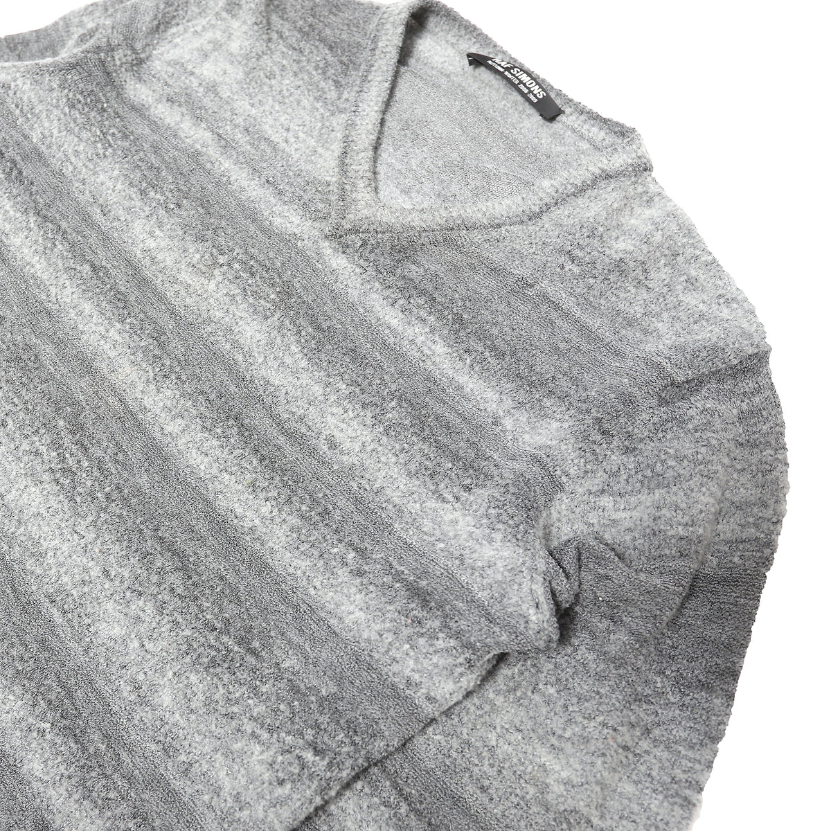 Raf Simons AW08 Degrade Boucle V-Neck Knit Sweater