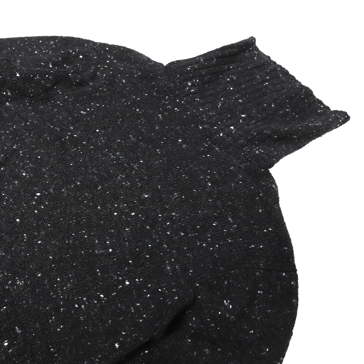Yohji Yamamoto Pour Homme Black Melange Turtleneck Knit Sweater