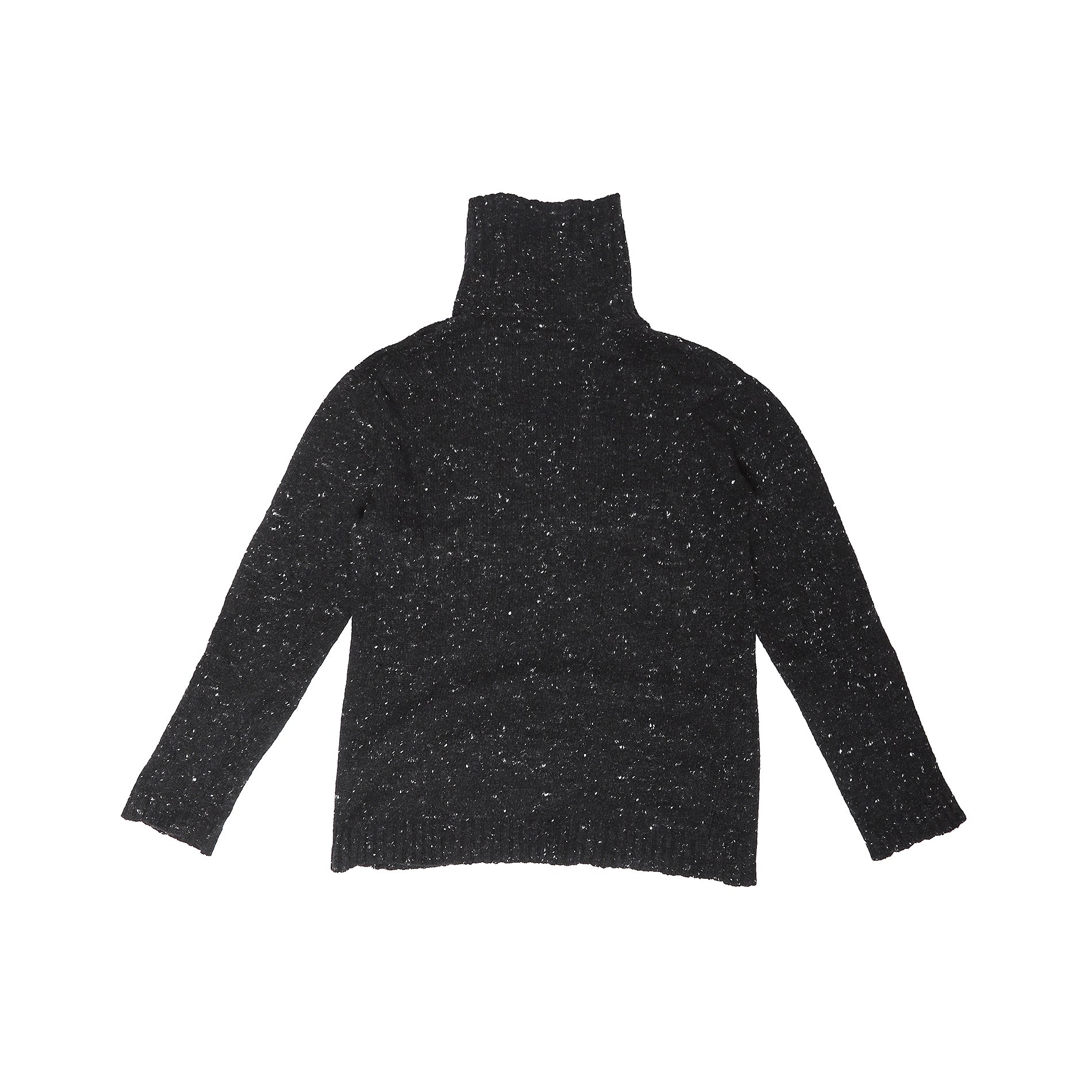 Yohji Yamamoto Pour Homme Black Melange Turtleneck Knit Sweater
