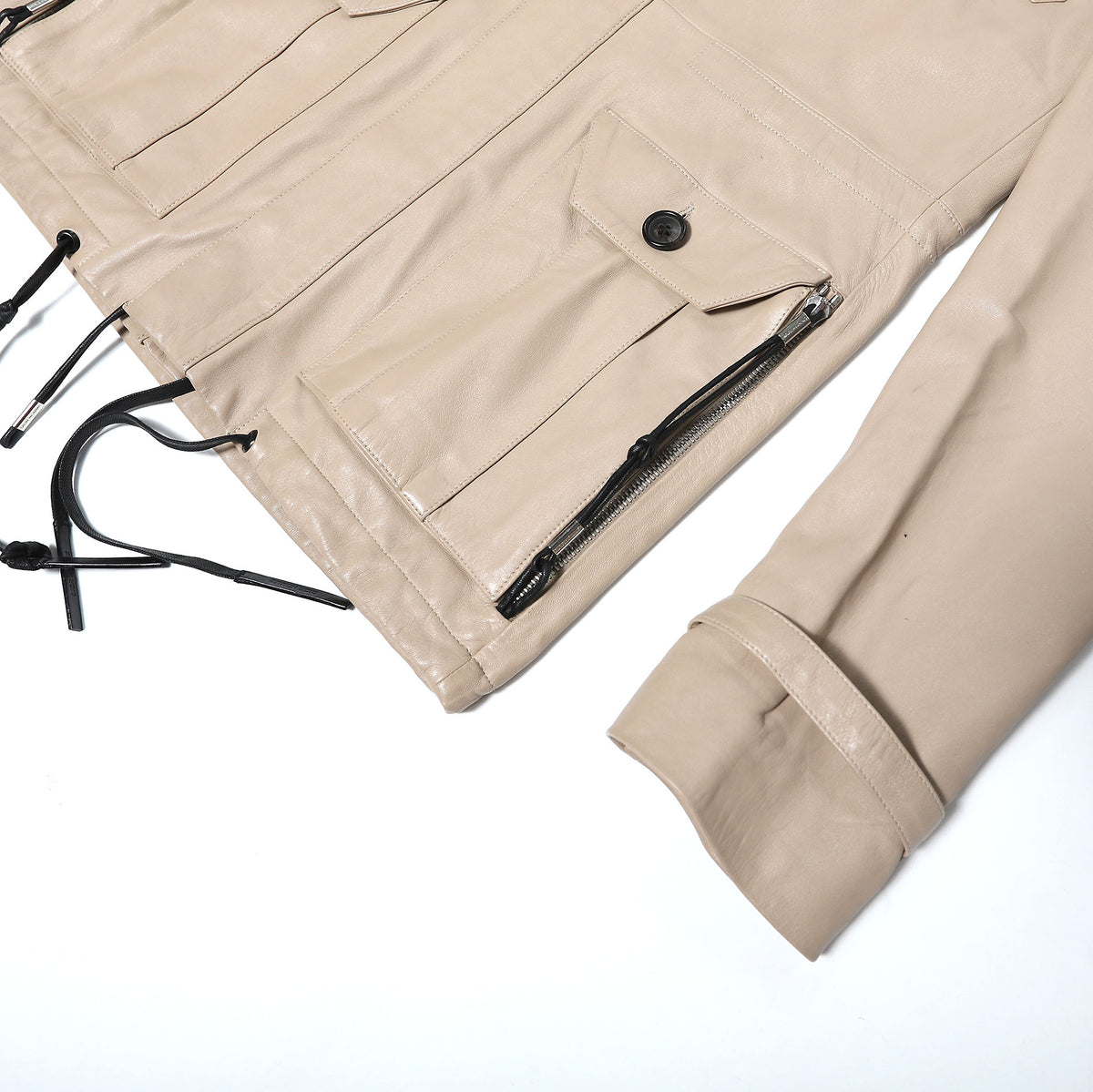 Dior Homme SS04 Strip Leather M65 Military Jacket Sample