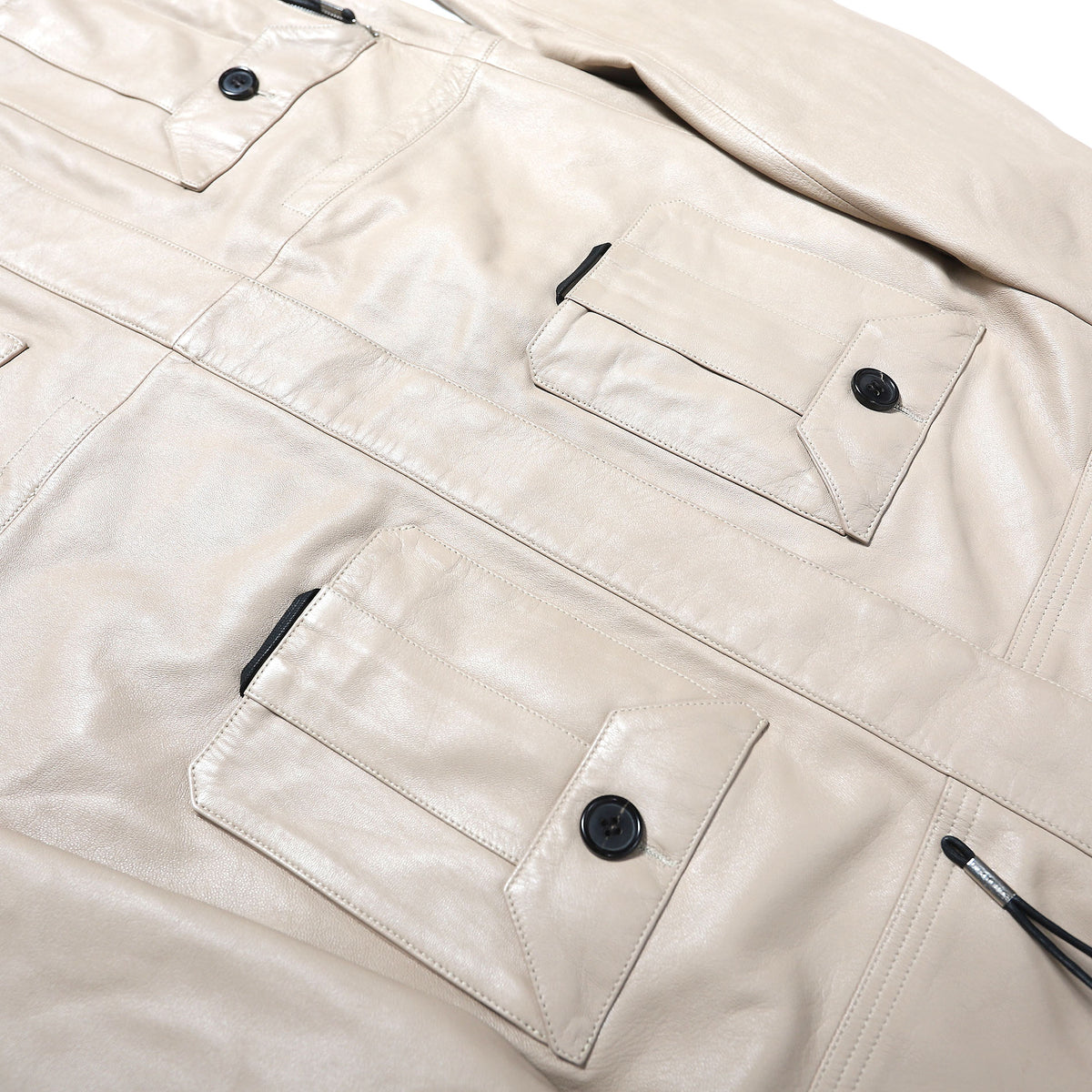 Dior Homme SS04 Strip Leather M65 Military Jacket Sample