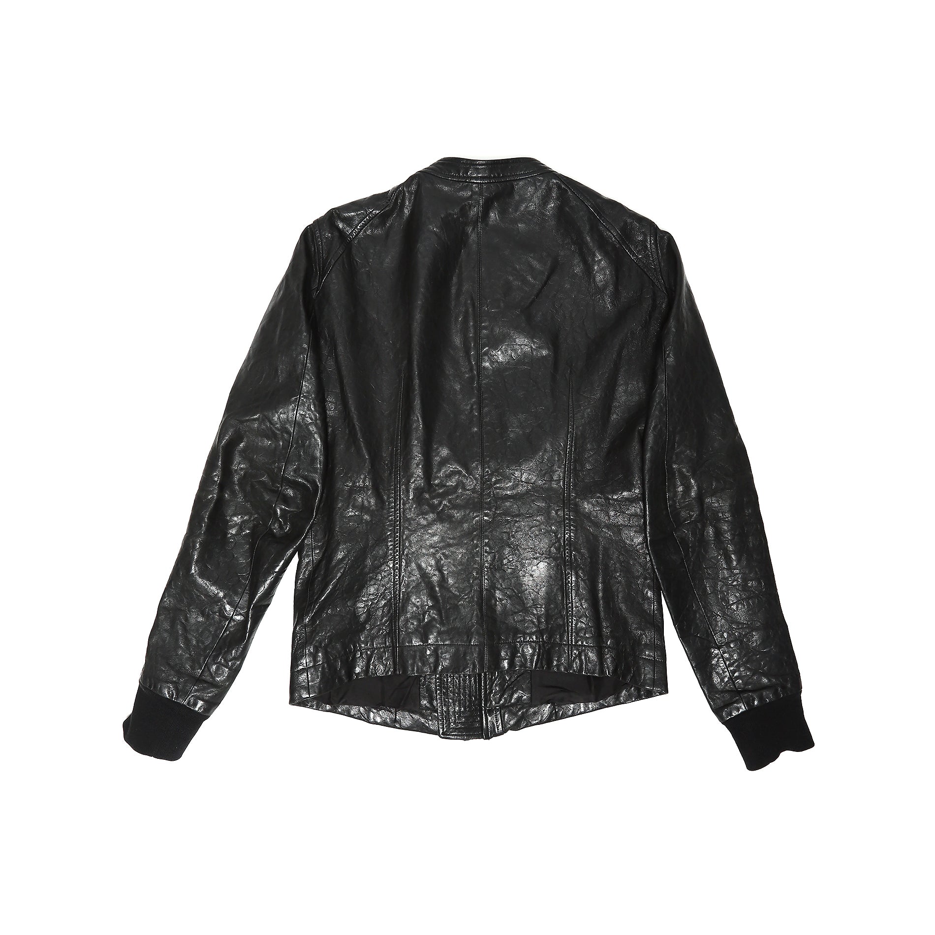 Rick Owens SS10 Hammered Lamb Intarsia Leather Jacket - Ākaibu Store