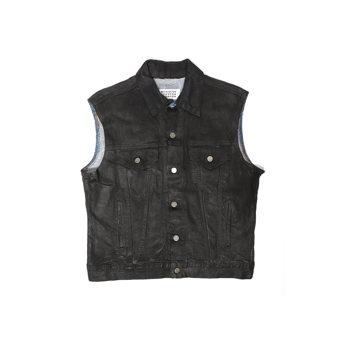 Maison Martin Margiela 1999 Artisanal Black Painted Vest