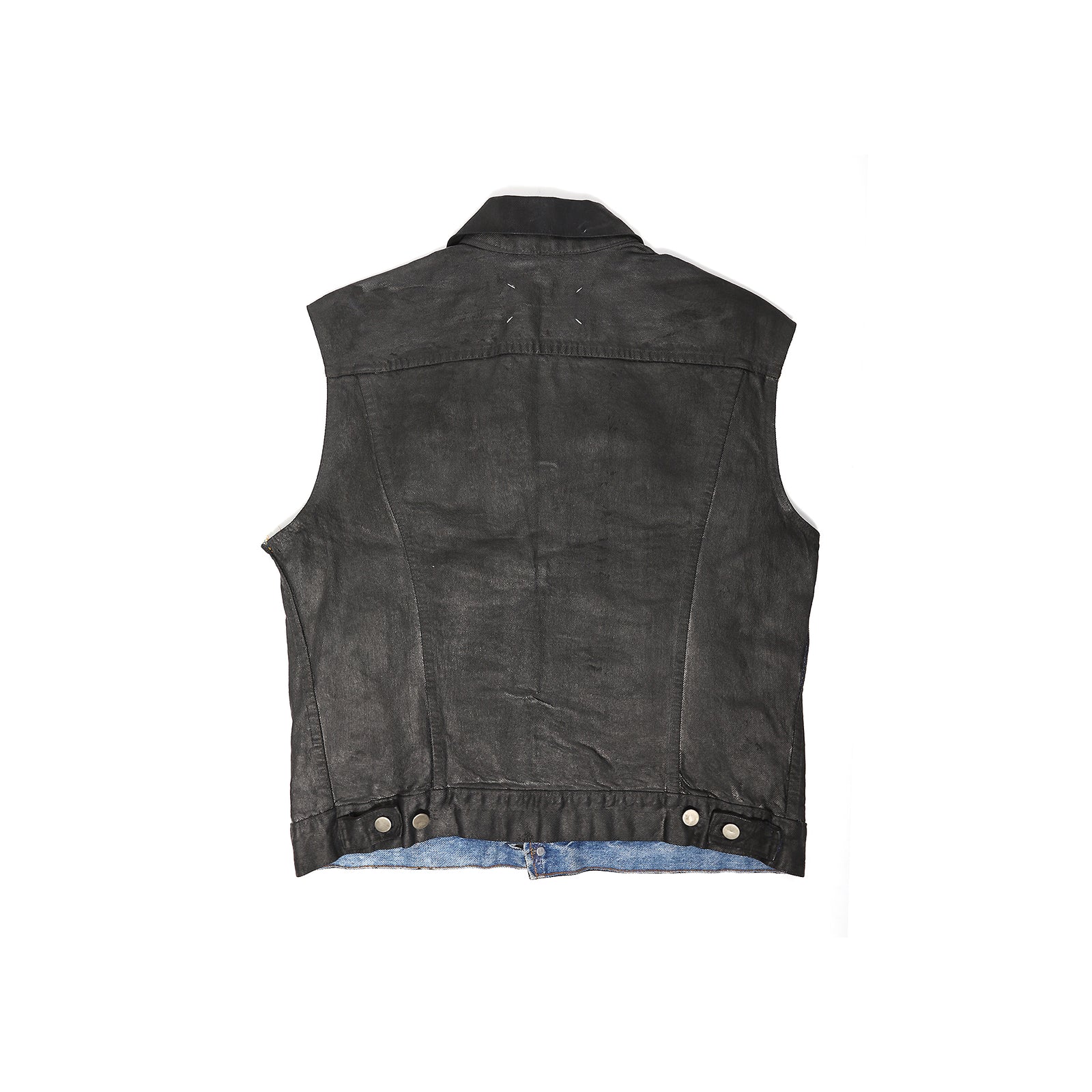 Maison Martin Margiela 1999 Artisanal Black Painted Vest