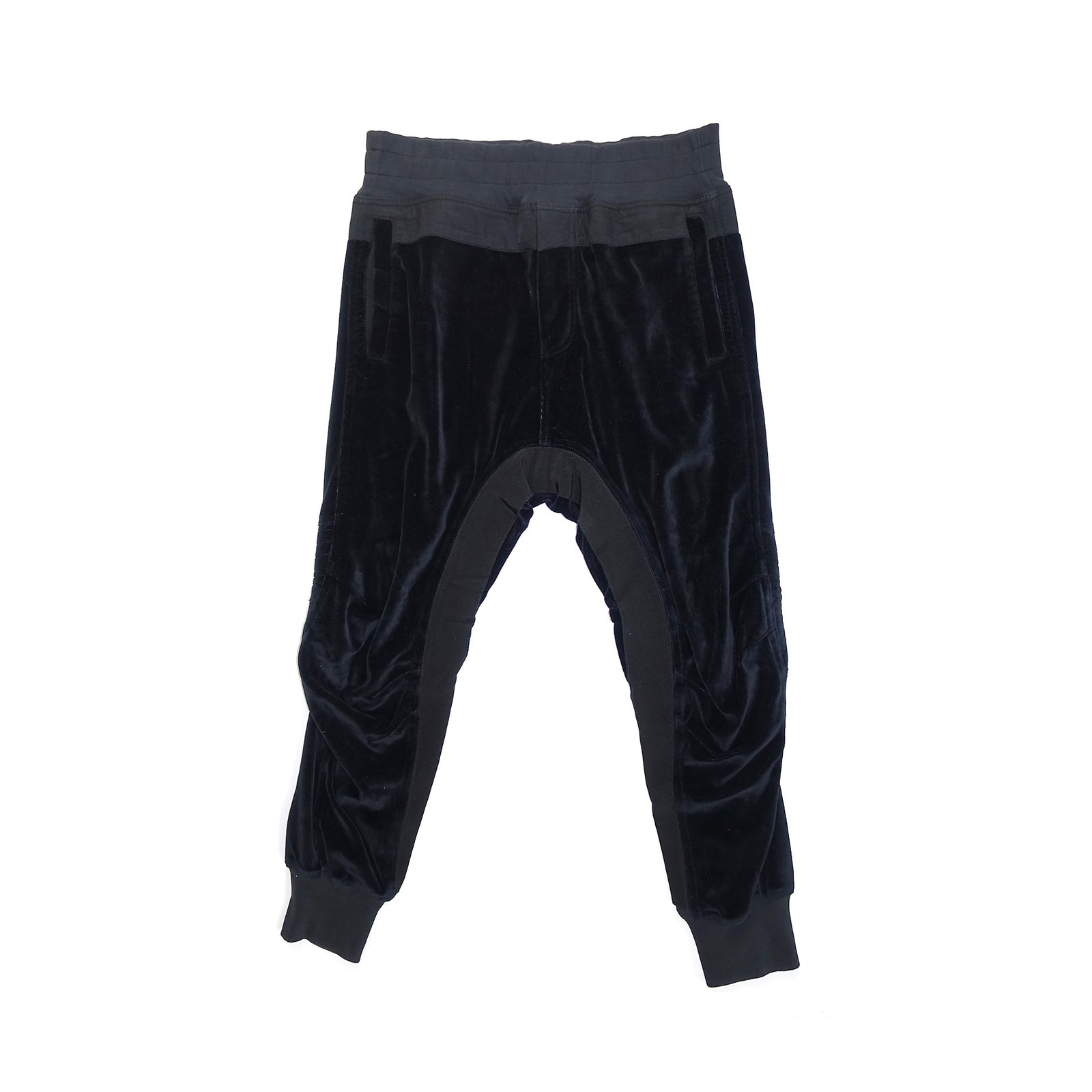 Haider Ackermann FW14 Black Velour Biker Sweatpants