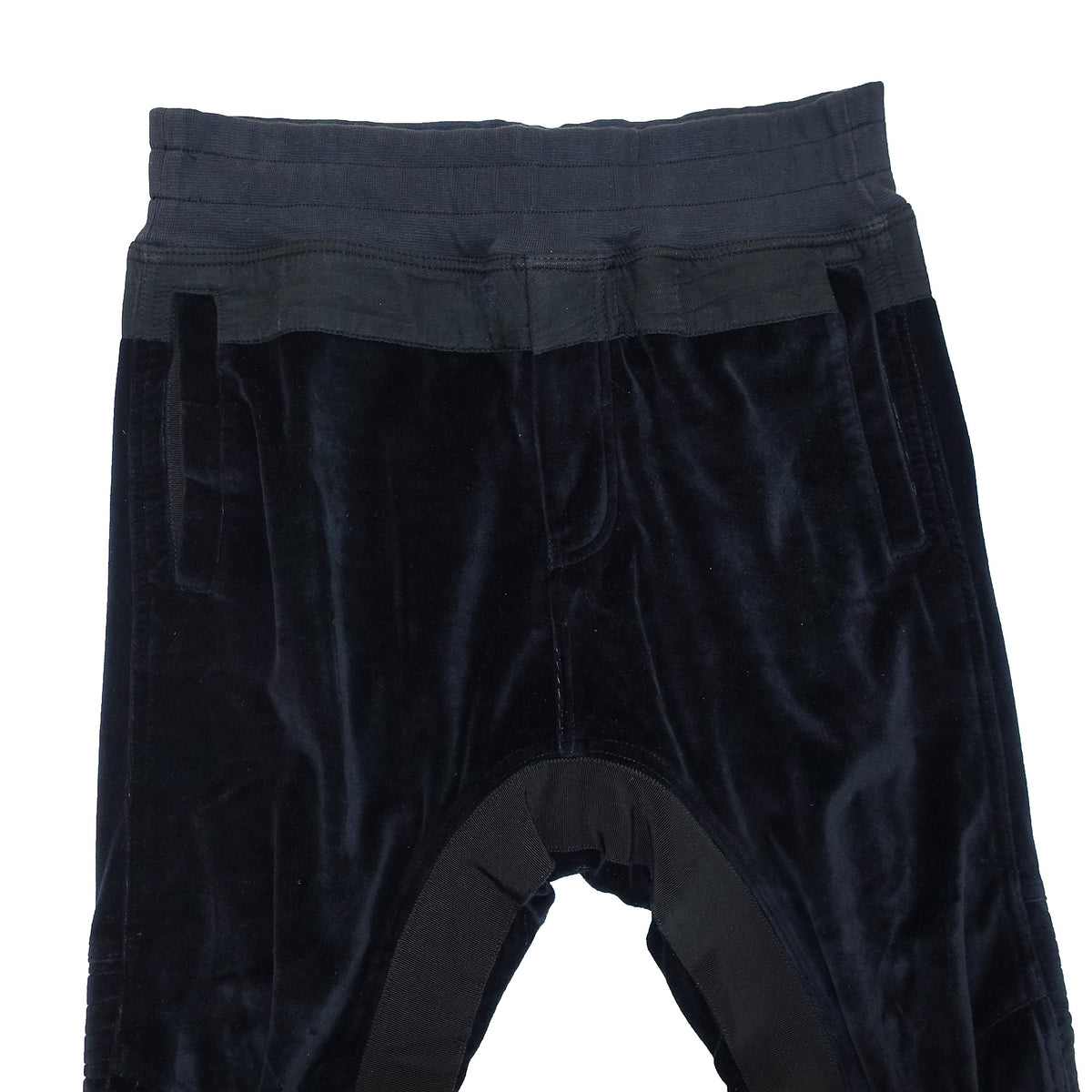 Haider Ackermann FW14 Black Velour Biker Sweatpants