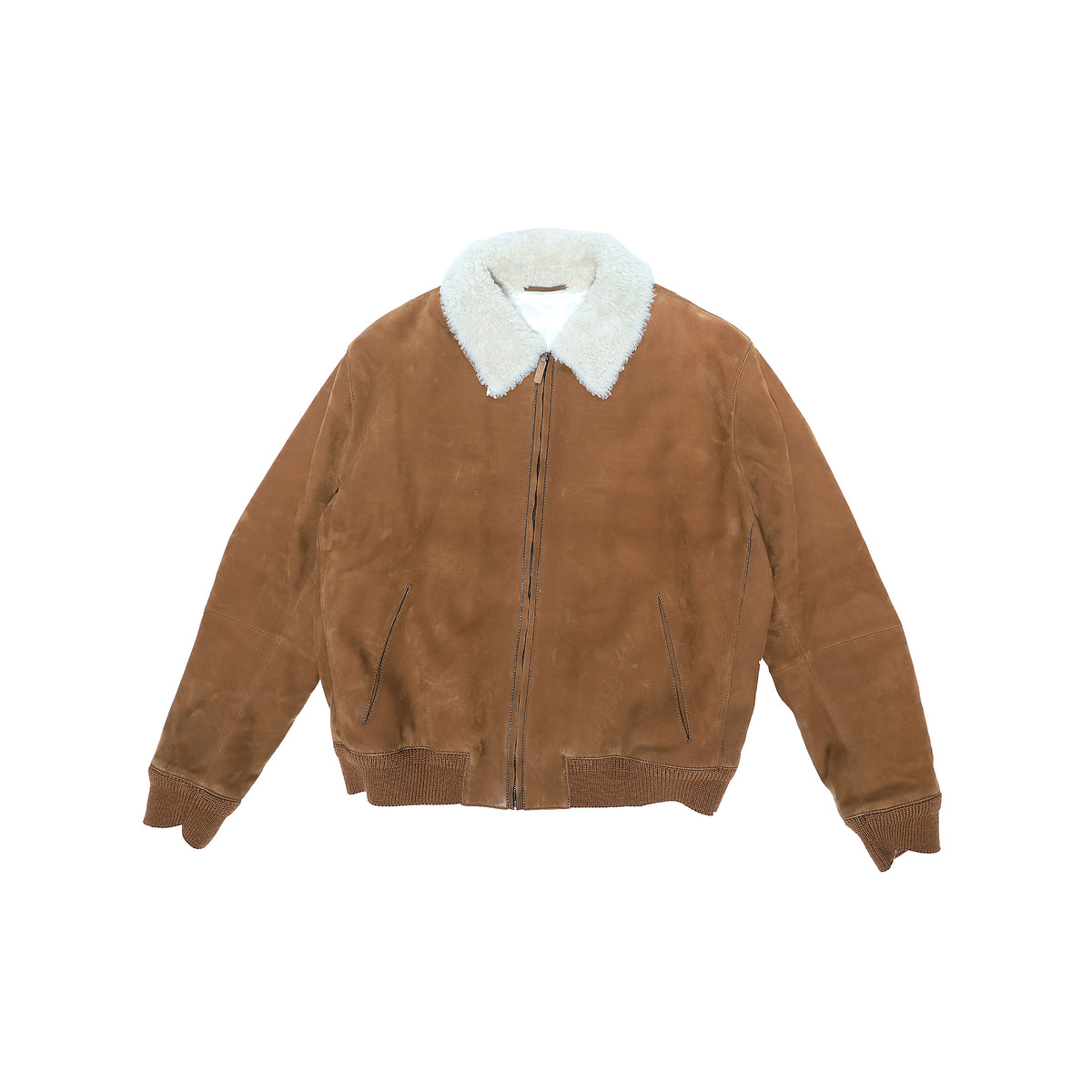 Berluti SS19 Orange Nubuk Leather Bomber