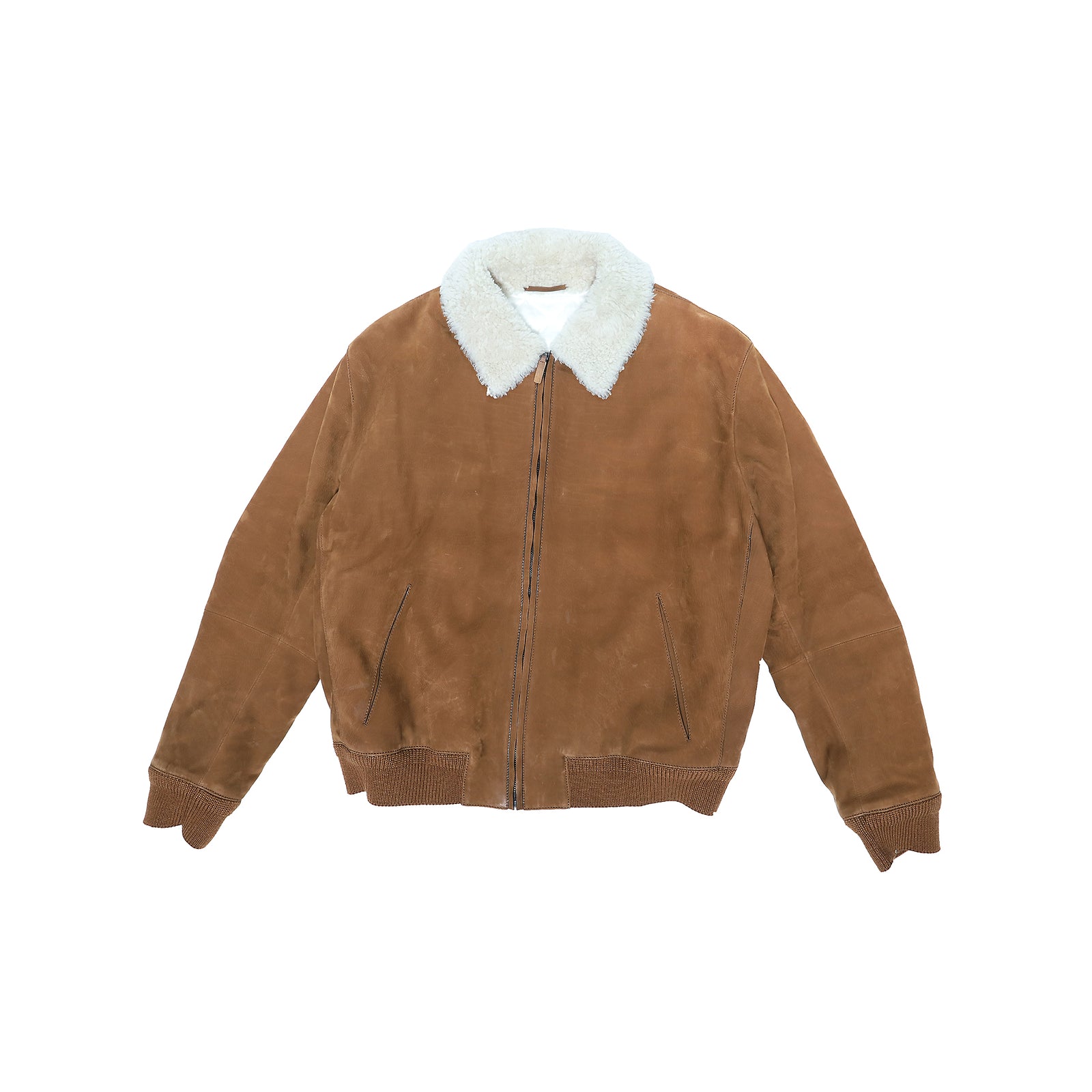 Berluti SS19 Orange Nubuk Leather Bomber