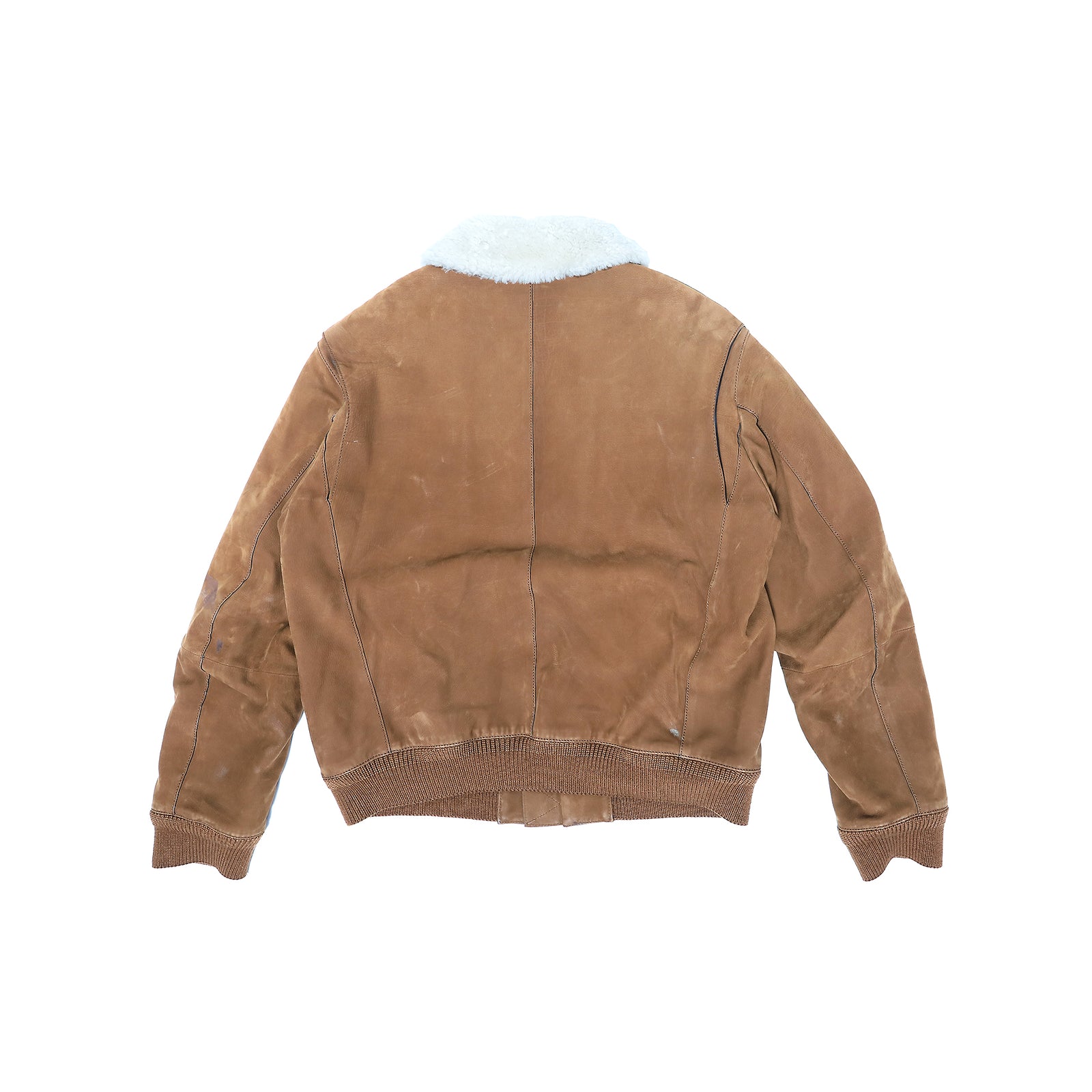 Berluti SS19 Orange Nubuk Leather Bomber