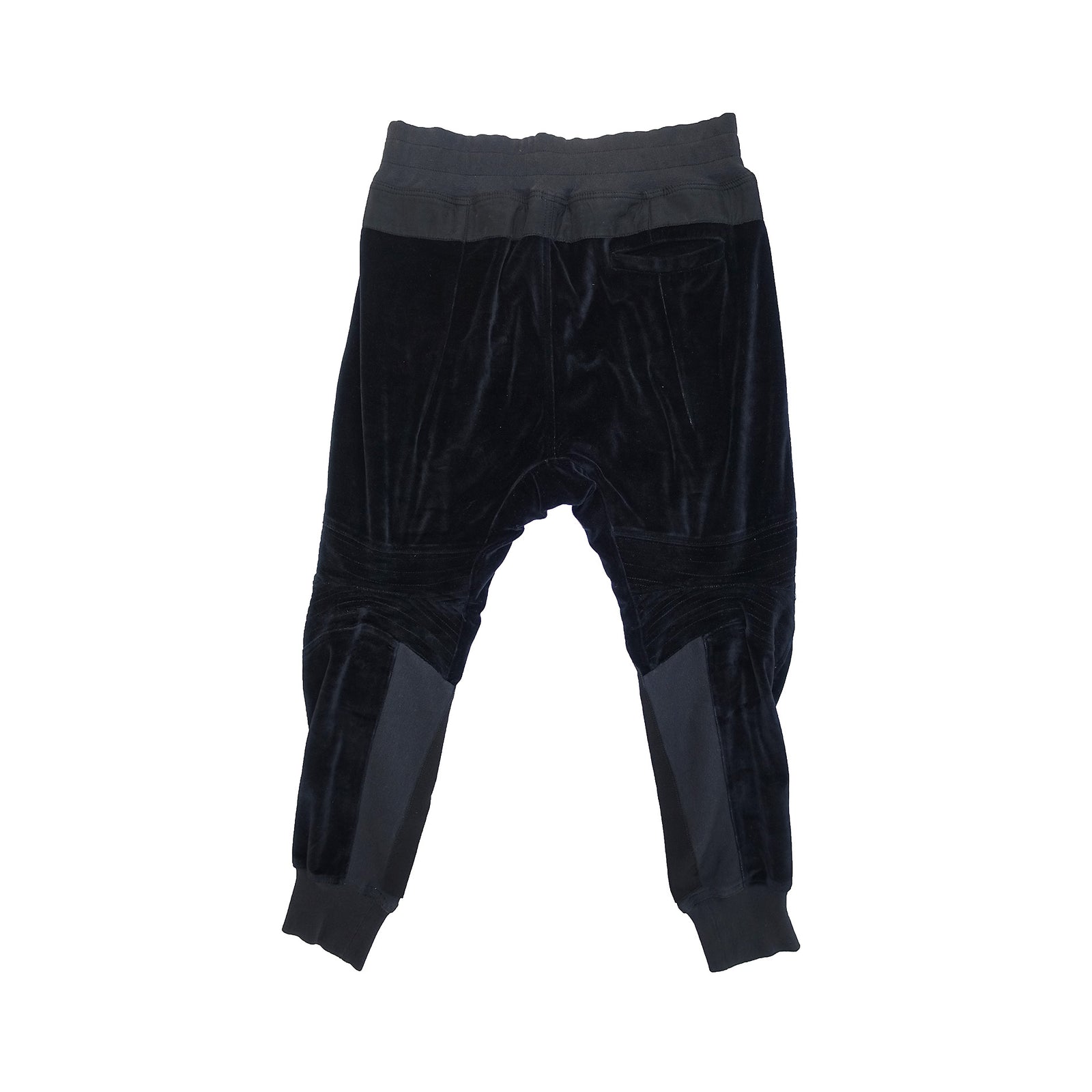 Haider Ackermann FW14 Black Velour Biker Sweatpants