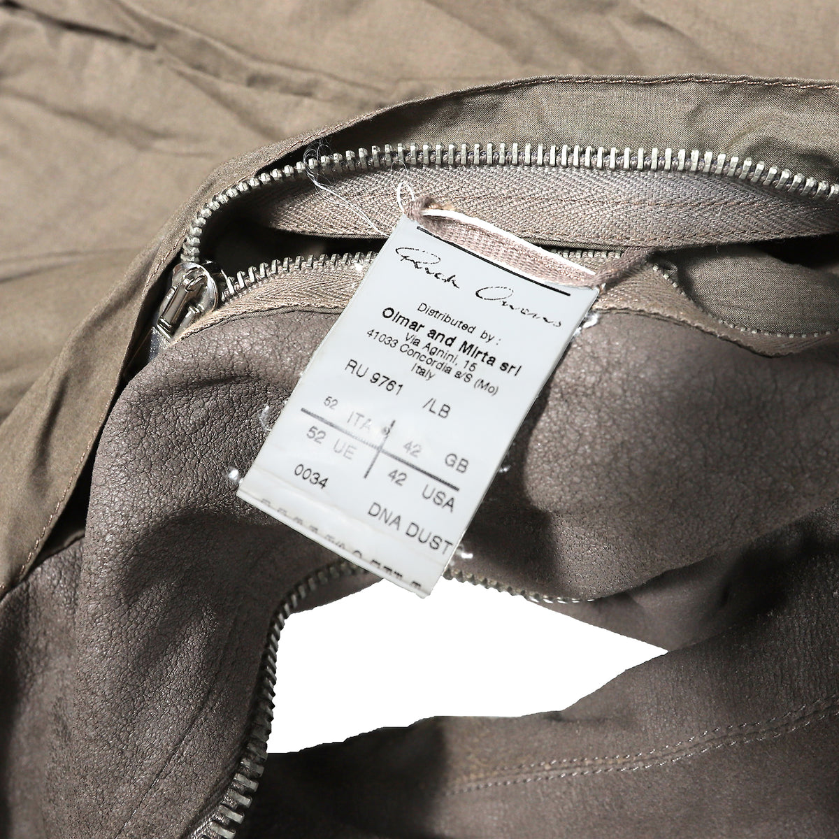 Rick Owens Blistered Lamb High Neck Intarsia Leather Jacket