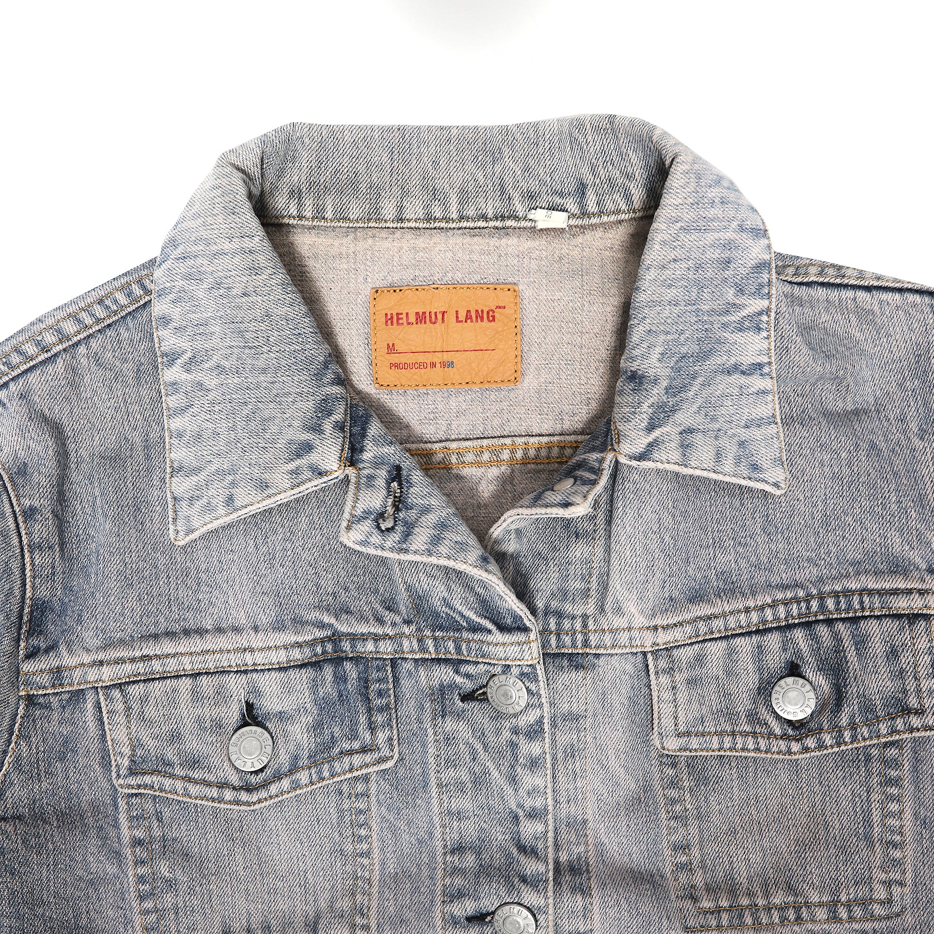 Helmut Lang 1998 Washed Blue Denim Jacket - kaibu Store Helmut Lang 1998 Washed Blue Denim Jacket - kaibu Store