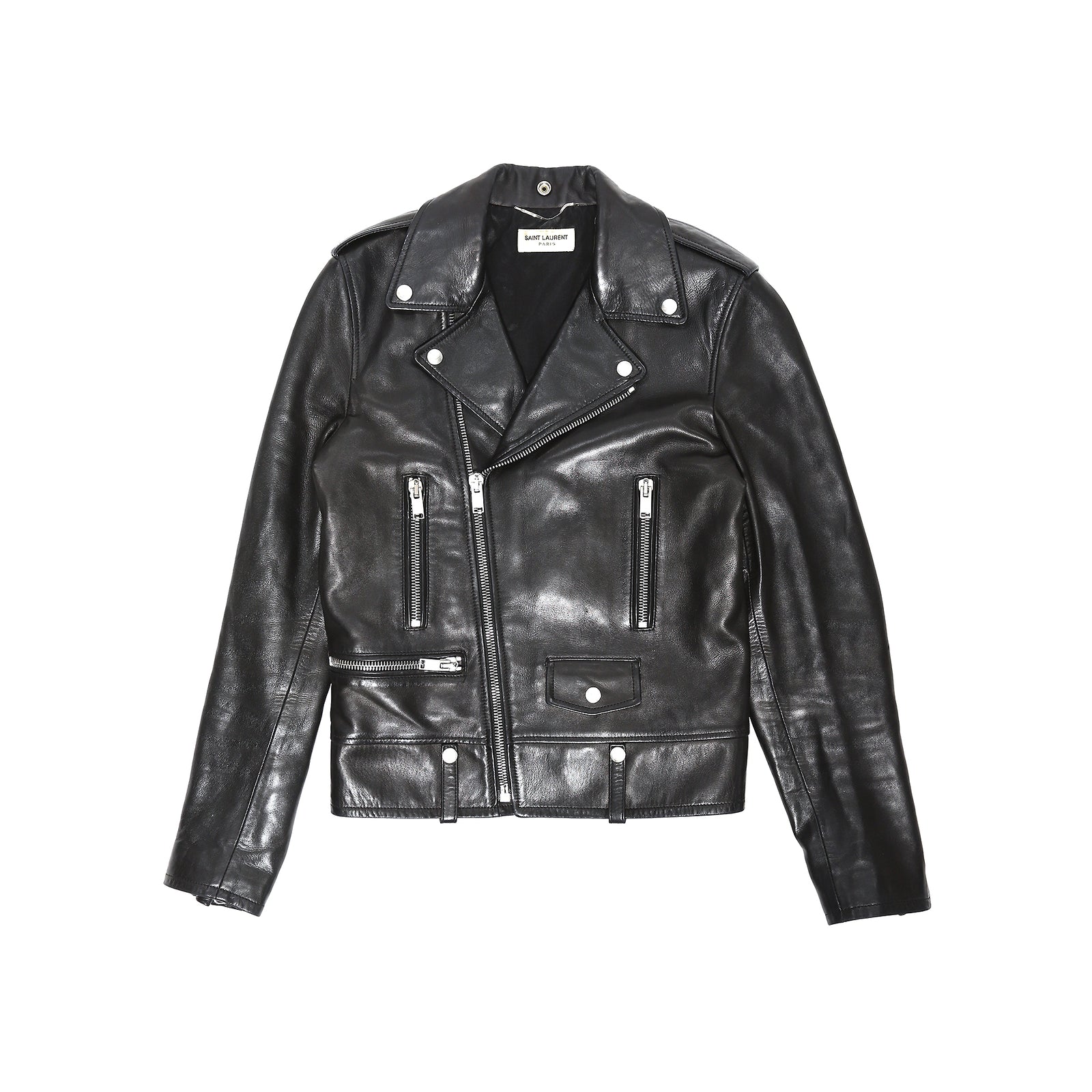 Saint Laurent Paris FW15 L01 Lamb Leather Biker Jacket