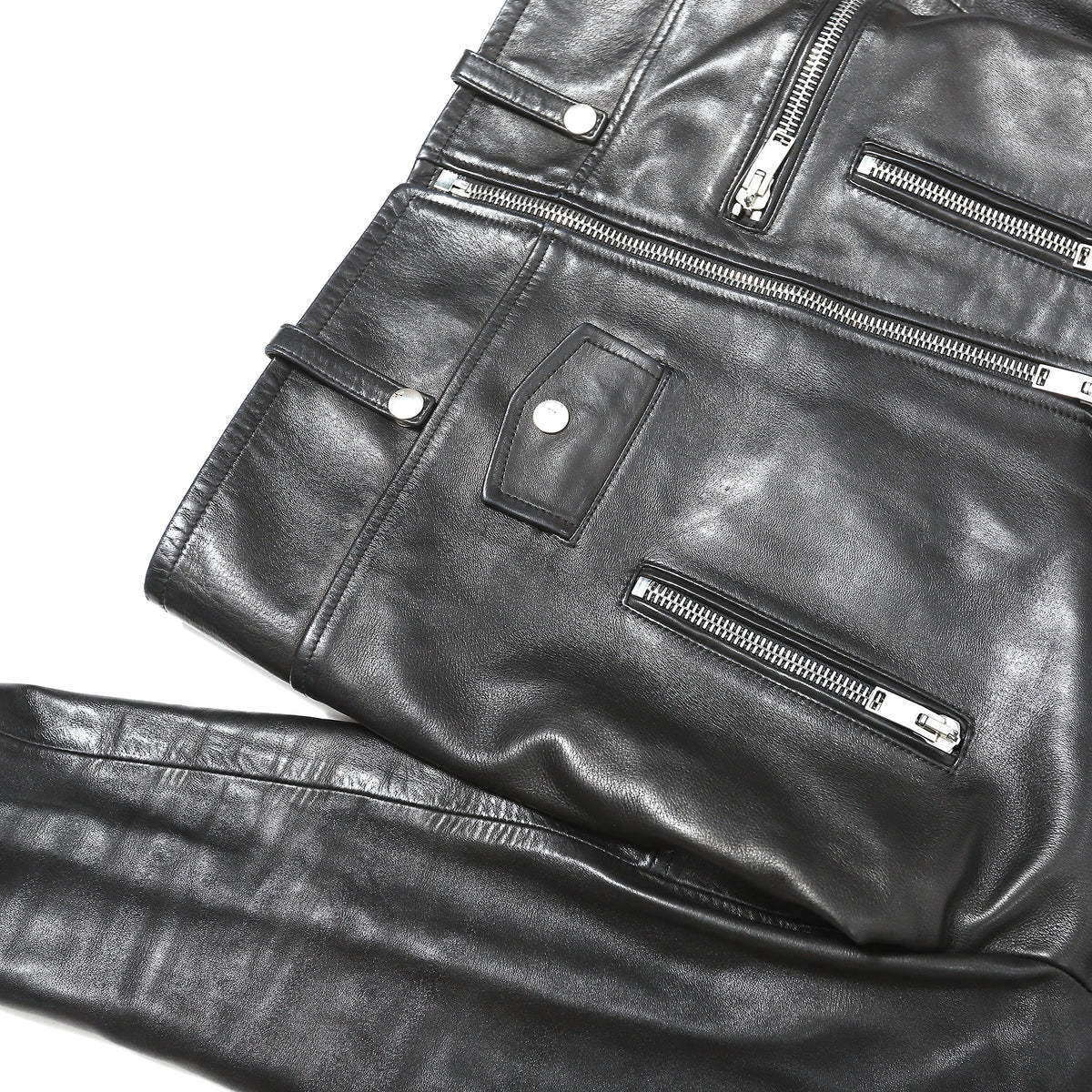 Saint Laurent Paris FW15 L01 Lamb Leather Biker Jacket