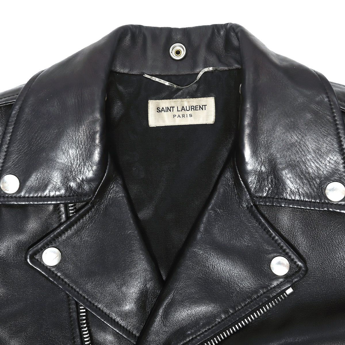 Saint Laurent Paris FW15 L01 Lamb Leather Biker Jacket