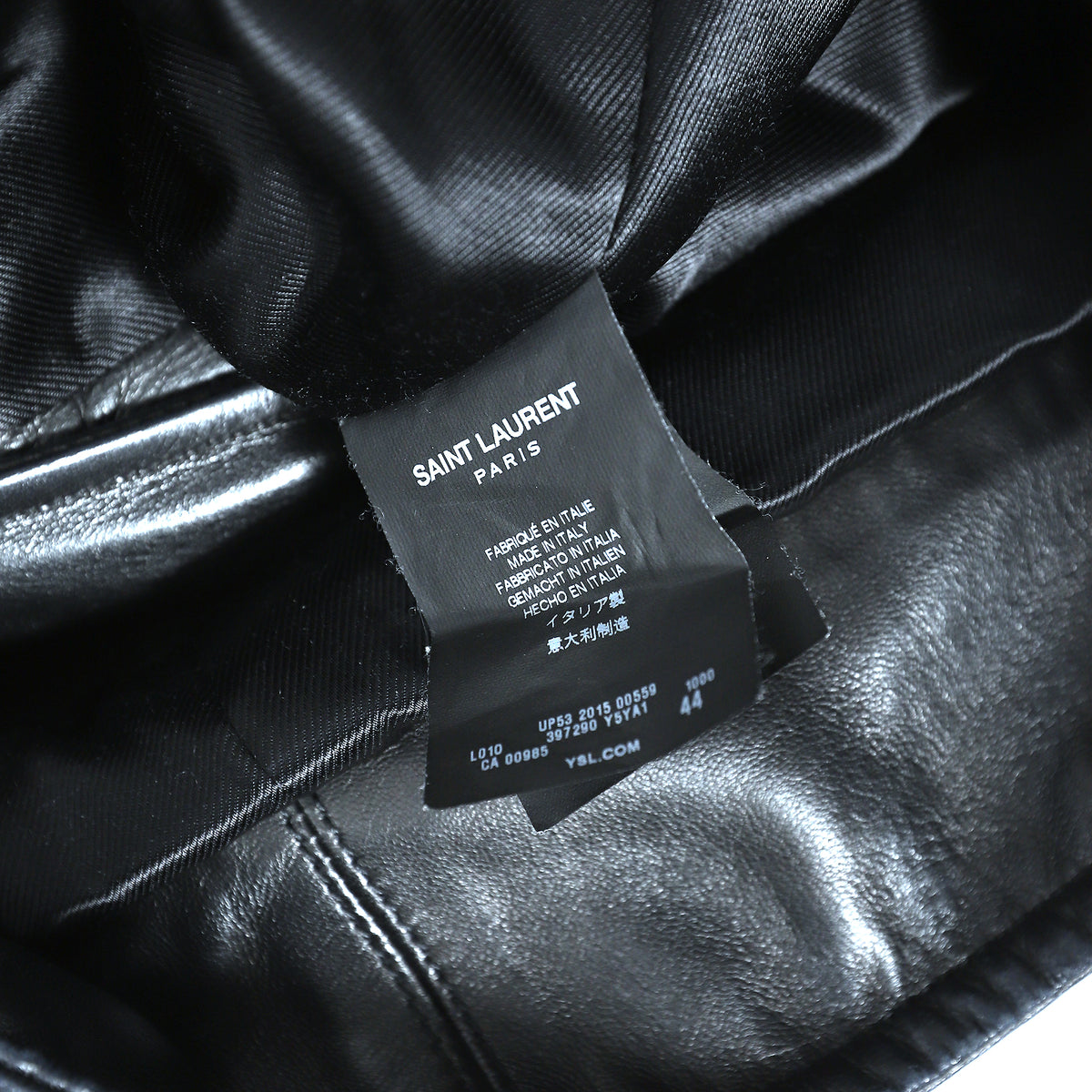 Saint Laurent Paris FW15 L01 Lamb Leather Biker Jacket