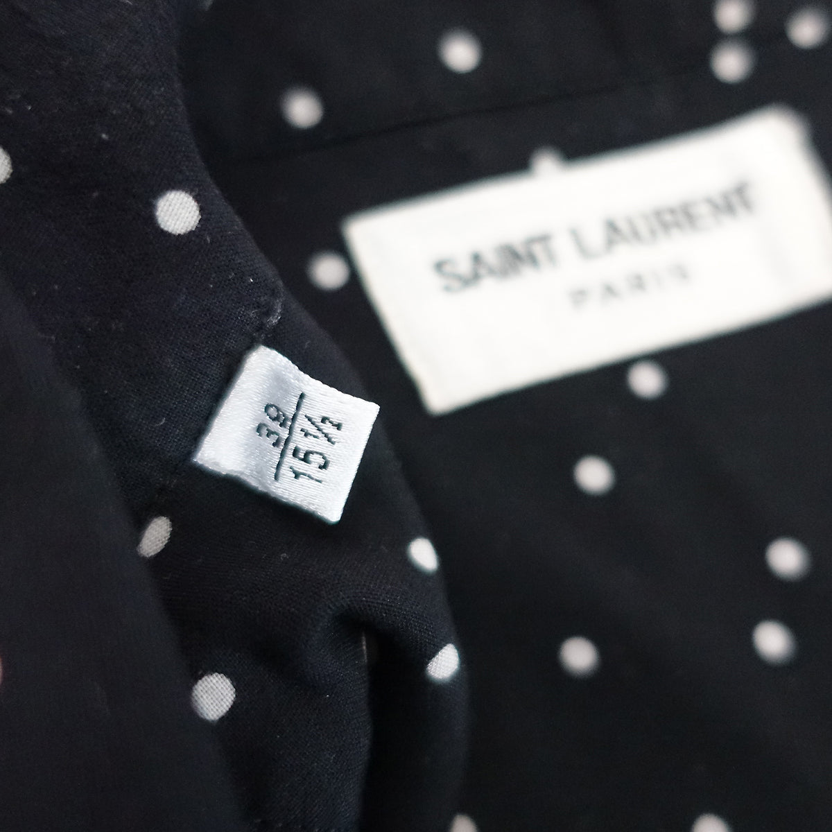 Saint Laurent Paris FW15 Micro Dot Viscose Shirt