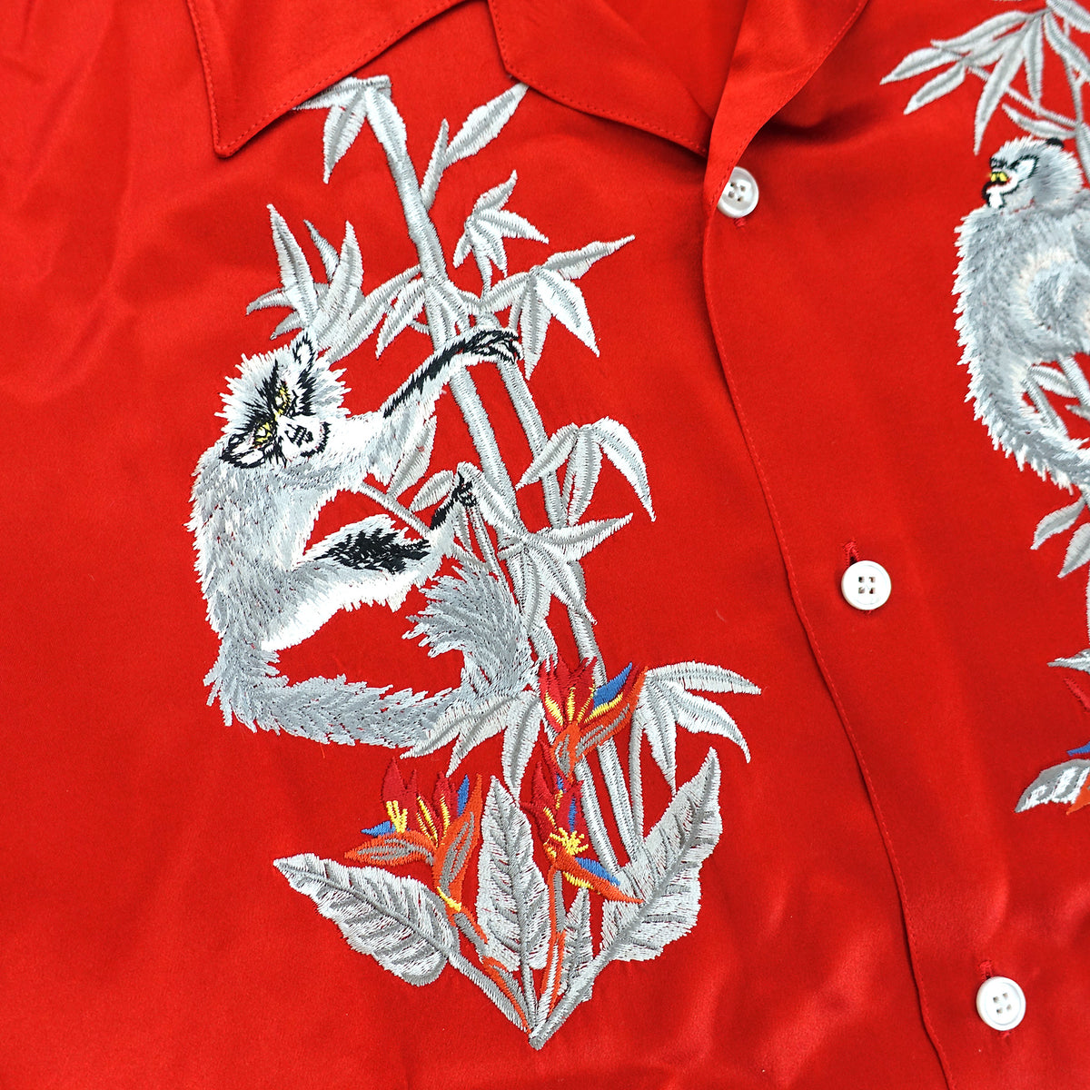 Louis Vuitton SS16 Red Embroidered Shirt