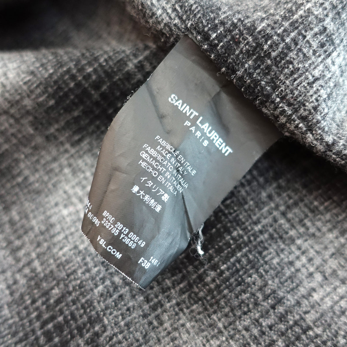 Saint Laurent Paris FW13 Oversized Runway Flannel