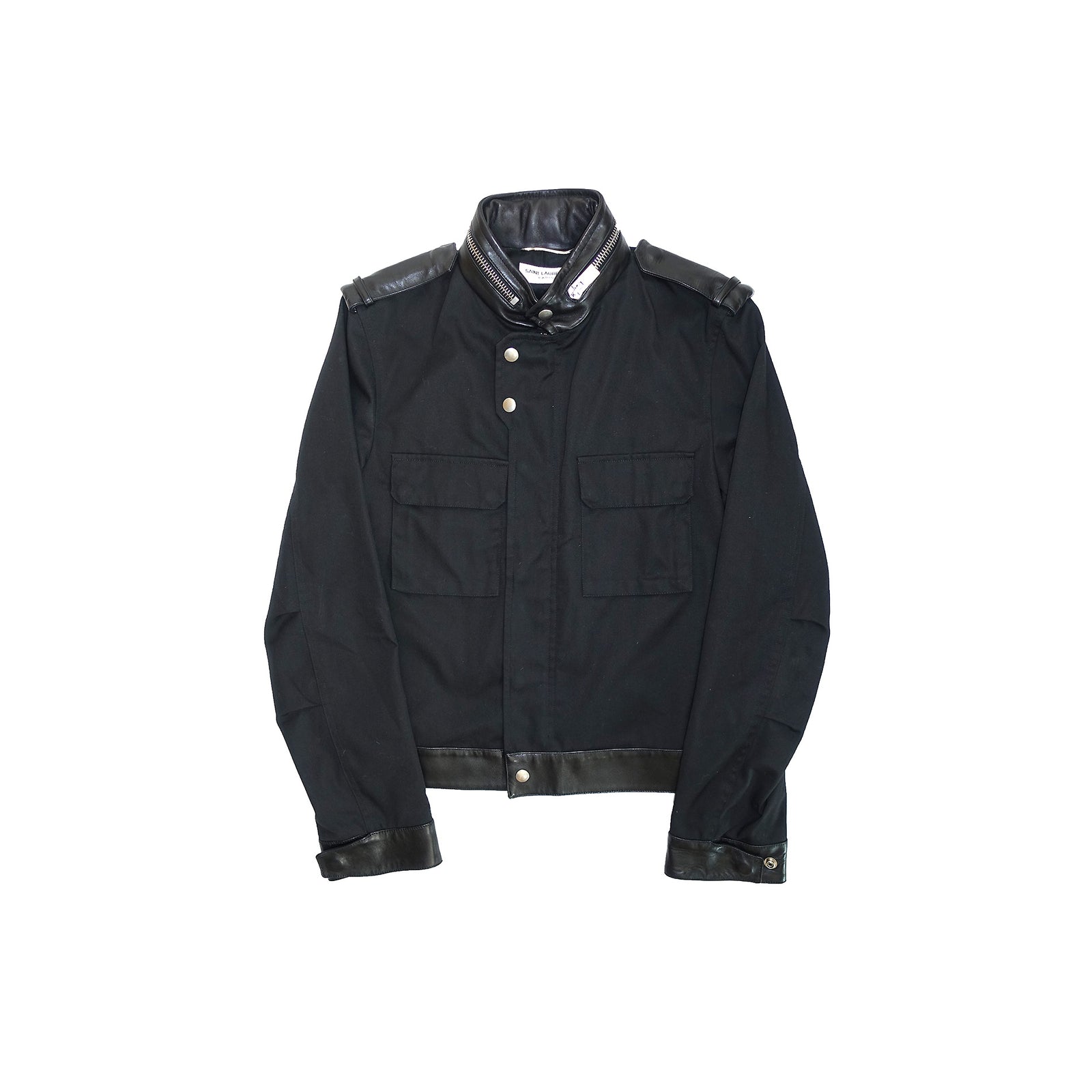 Saint Laurent Paris SS13 Black Officer Jacket
