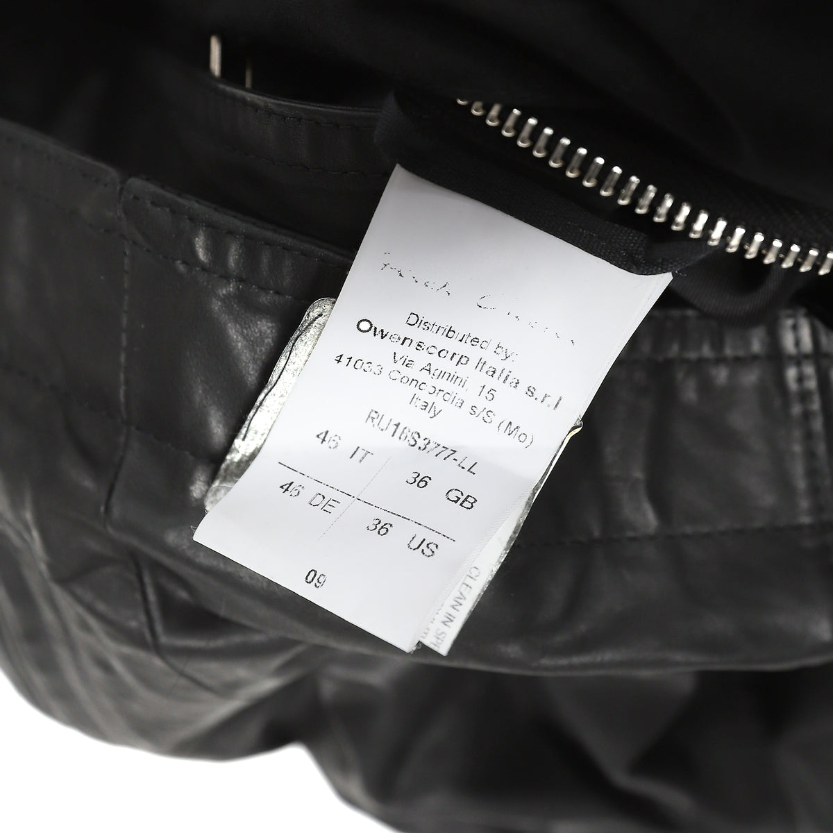 Rick Owens SS16 Washed Calf Multi-Zip Leather Jacket