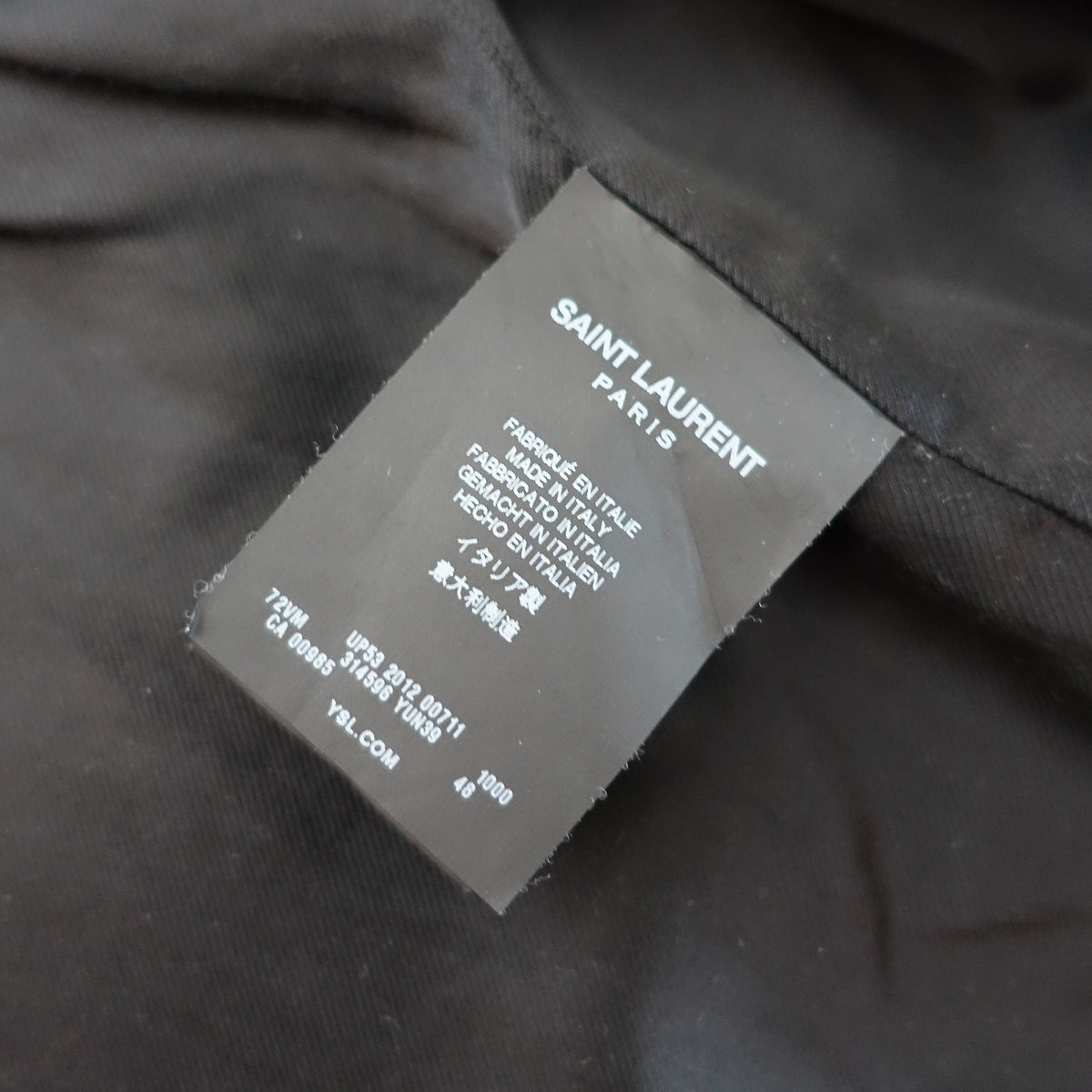 Saint Laurent Paris SS13 Black Officer Jacket