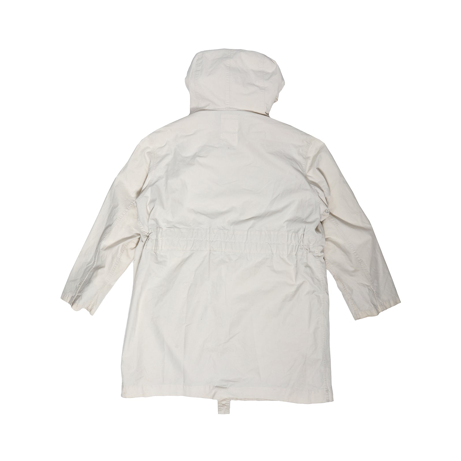 Helmut Lang 2000s Cream Bondage Sherpa Lined Parka